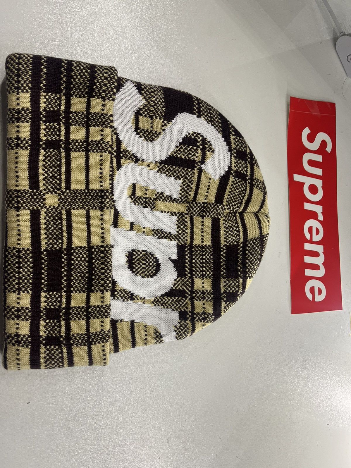 Supreme Big Logo Beanie | Grailed