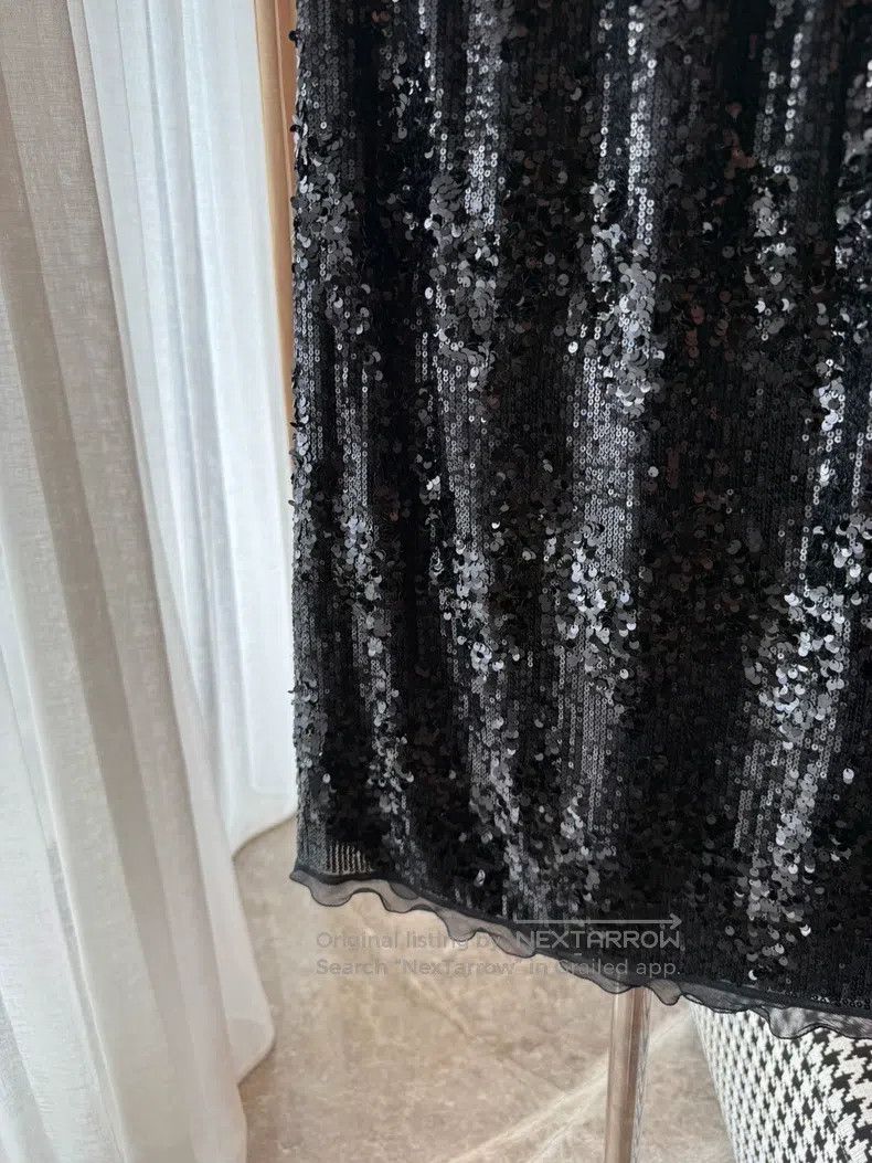 Fendi Fendi Fully Sequined Black Skirt Size 24" / US 00 / IT 34 - 5 Thumbnail