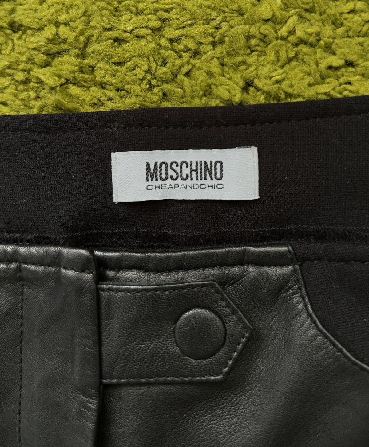 Boutique Moschino × Moschino × Vintage Moschino cheap and chick 2000s vintage real leather pants Size 34" / US 12 / IT 48 - 5 Thumbnail