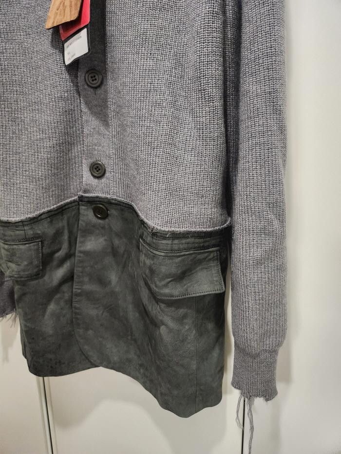 Giorgio Brato Giorgio Brato 가죽 도킹 가디건 Size US L / EU 52-54 / 3 - 4 Thumbnail