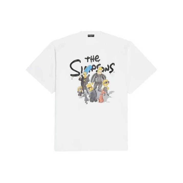 Balenciaga FW21 White Graphic Short Sleeve T-Shirt