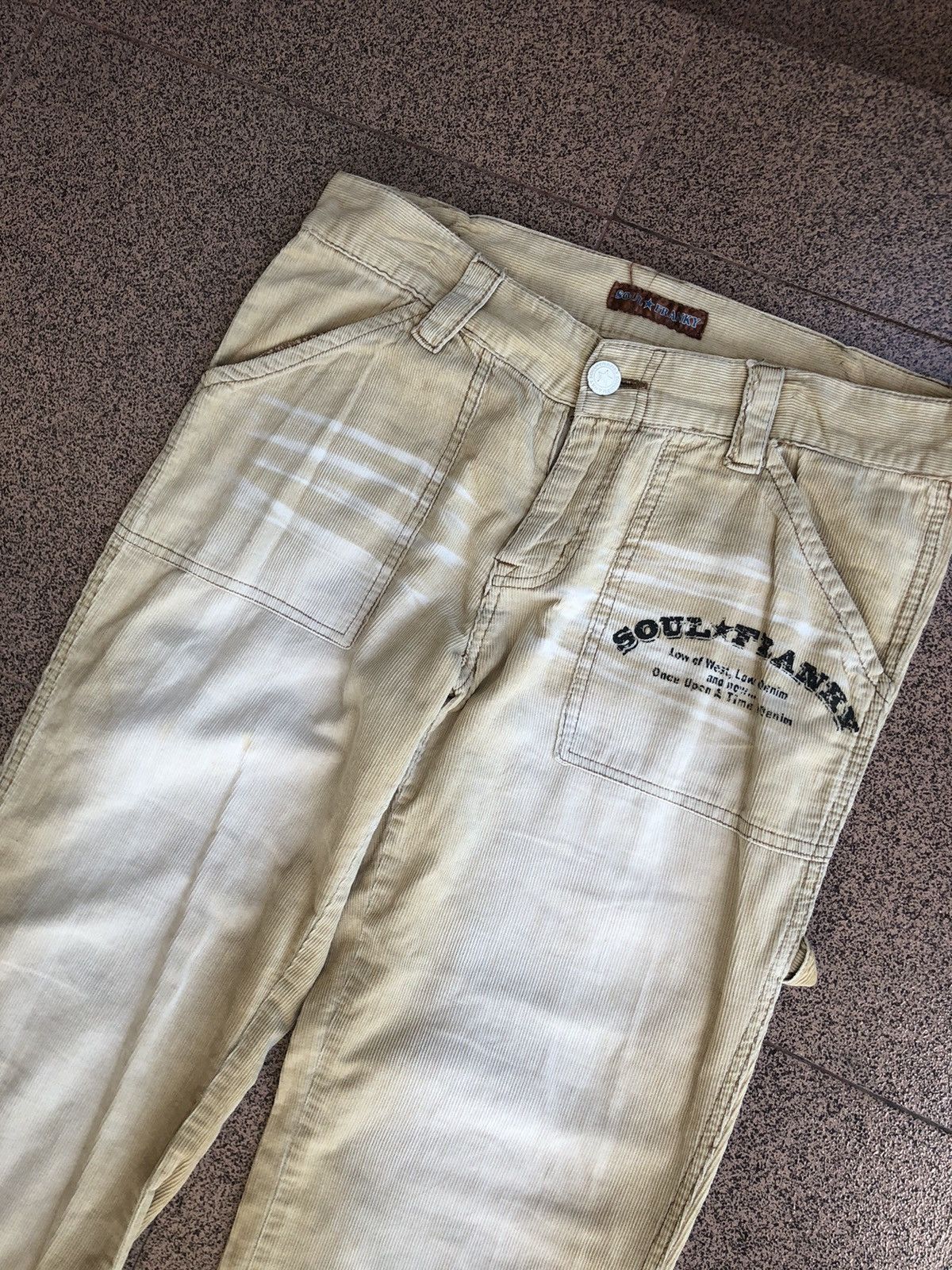 Japanese Brand SOUL FRANKY FADING BOOTCUT CORDUROY FLARED PANTS Size US 31 - 5 Thumbnail