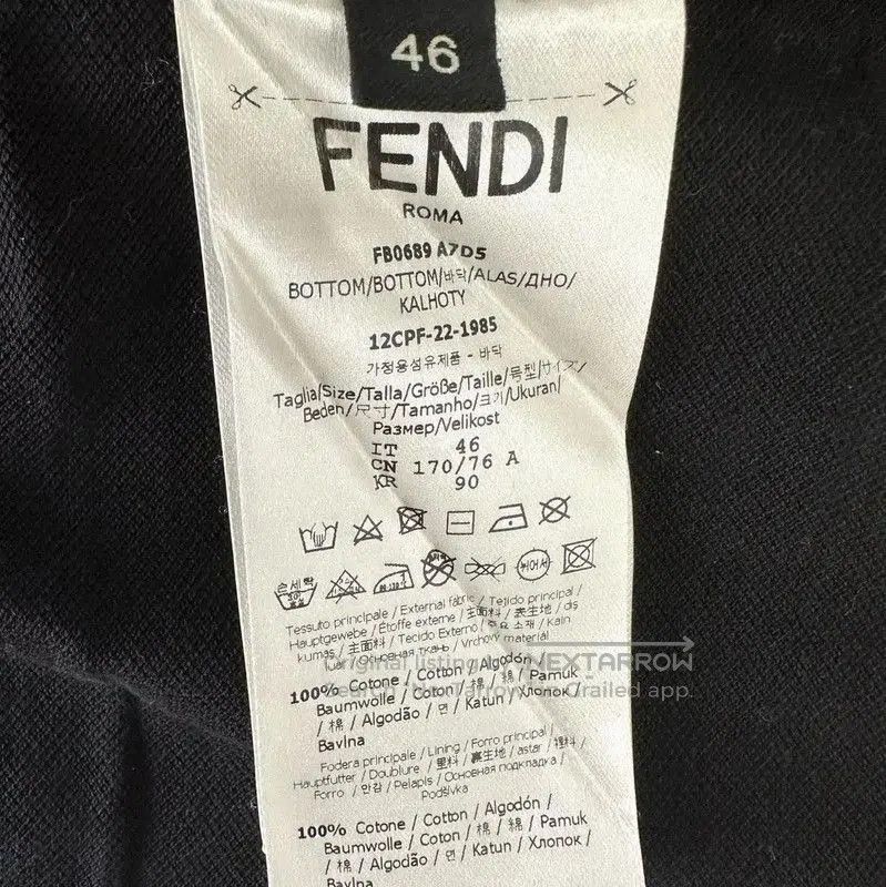 Fendi Fendi Men's Black Cotton Shorts . Size US 32 / EU 48 - 2 Thumbnail