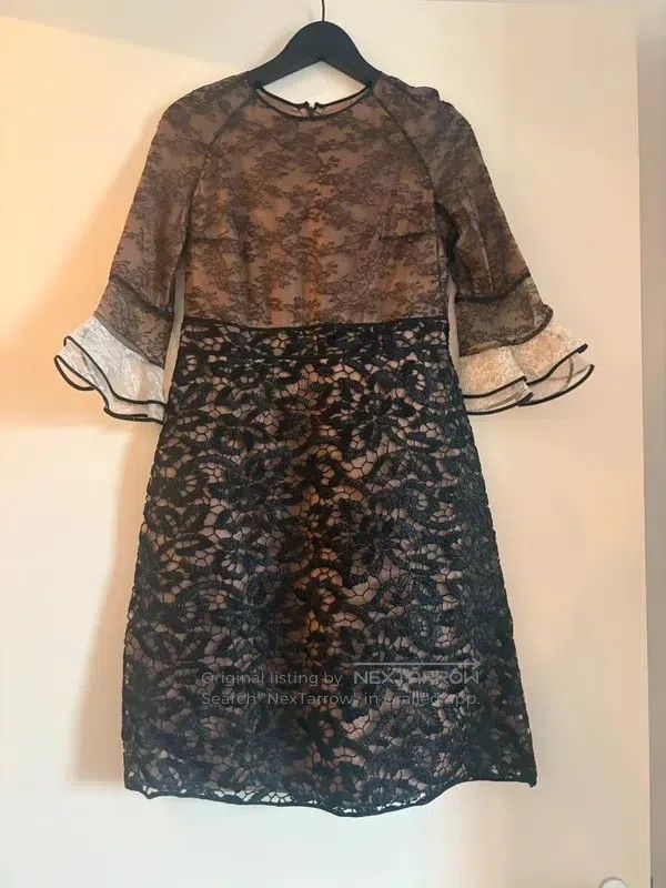 Valentino Valentino Black lace dress Size L / US 10 / IT 46 - 4 Thumbnail