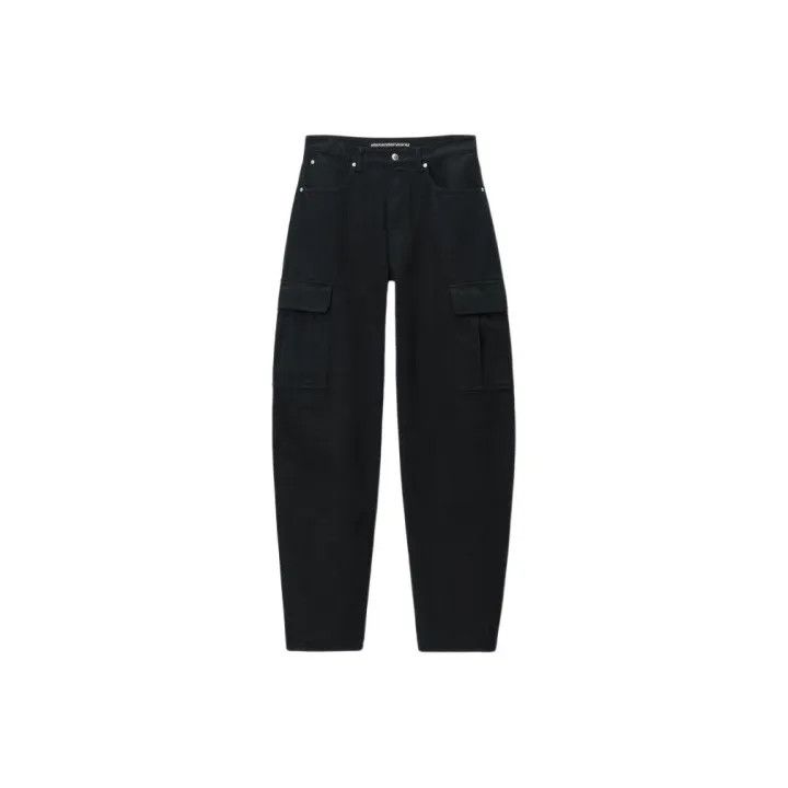 Alexander Wang Black Wide-Leg Denim Trousers 0079