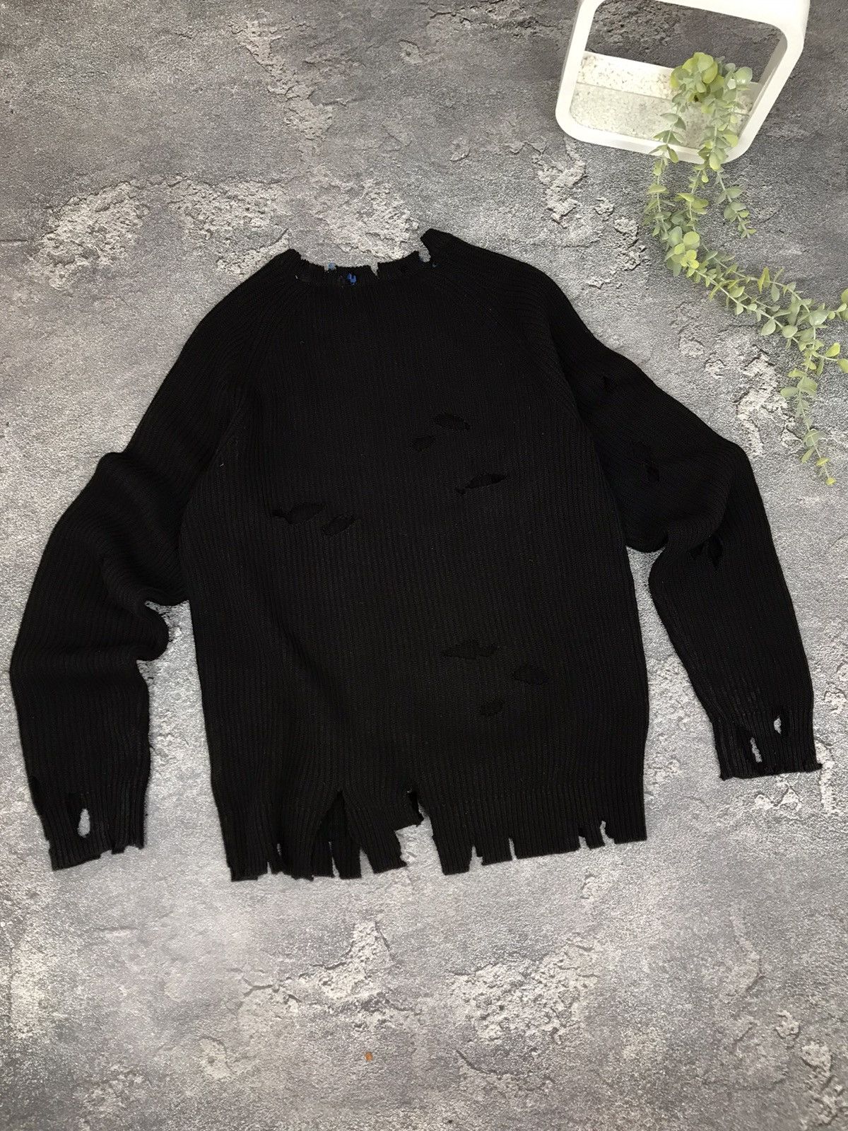 Designer × Nike ♻️1 OF 1 HANDMADE DISTRESSED AVANTGARDE KNITED SWEATER,NIKE Size US S / EU 44-46 / 1 - 10 Thumbnail