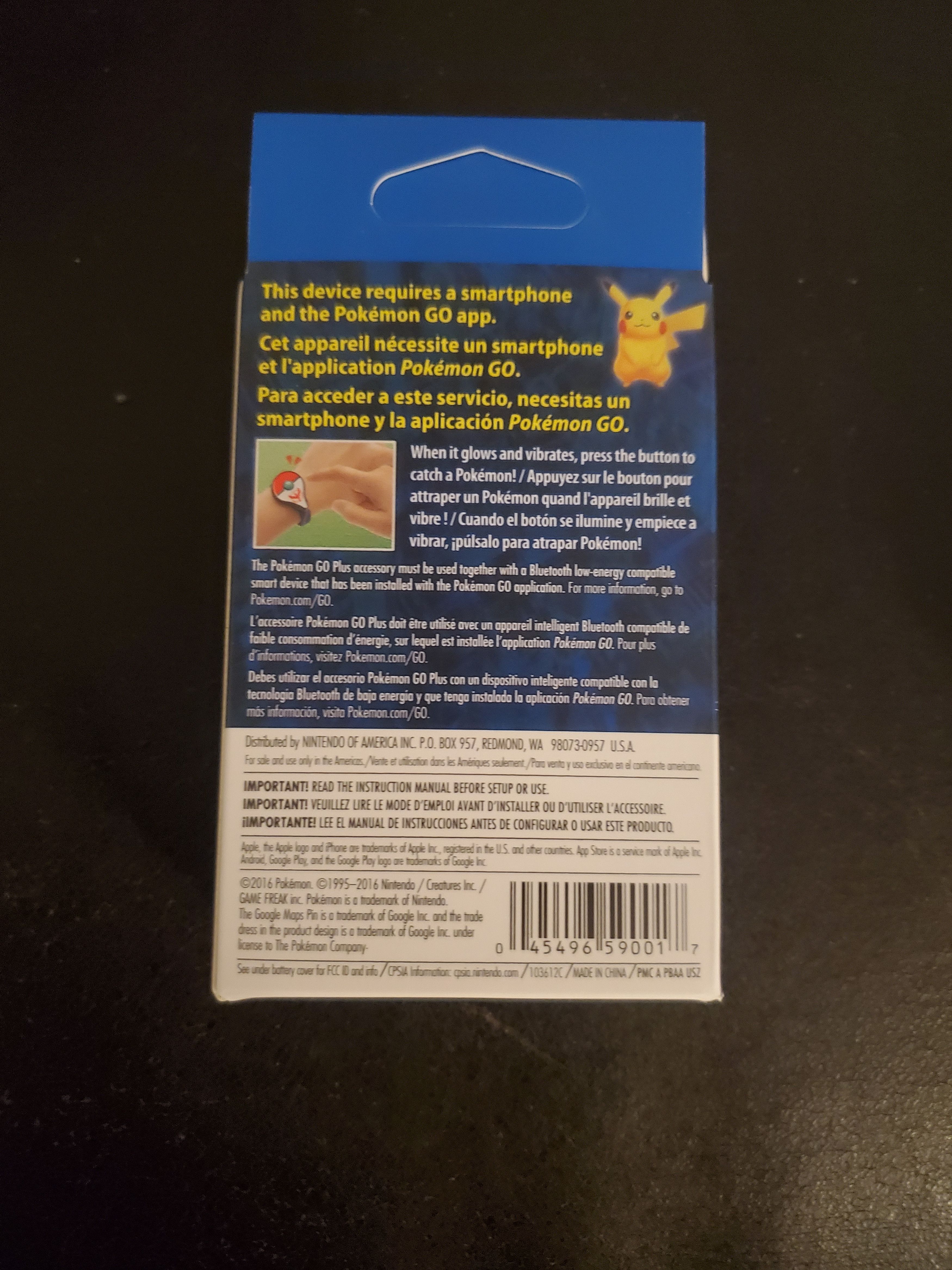 Nintendo Pokemon GO Plus Bracelet Red Team Valor Auto Catch Bluetooth Size ONE SIZE - 3 Thumbnail