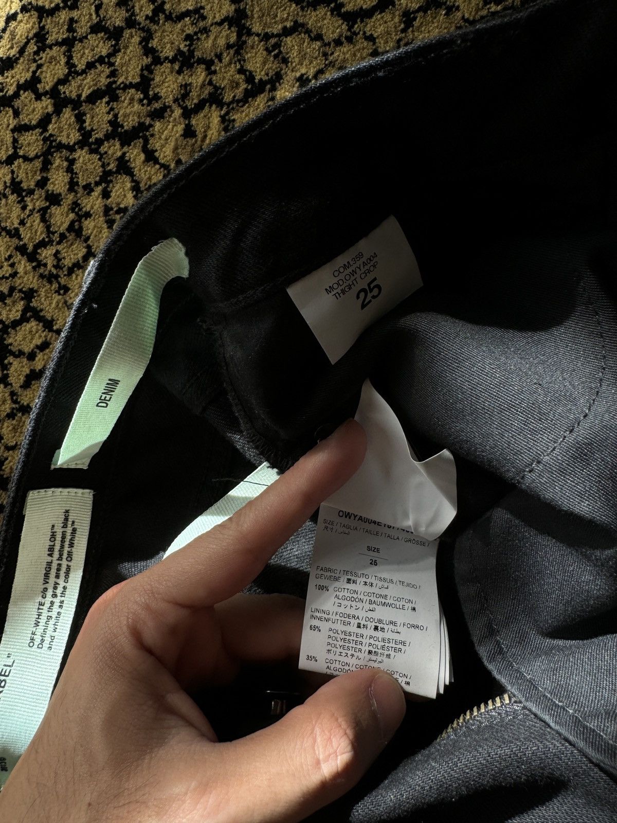 Off-White Off White Denim Black Size 25" / US 0 / IT 36 - 8 Thumbnail