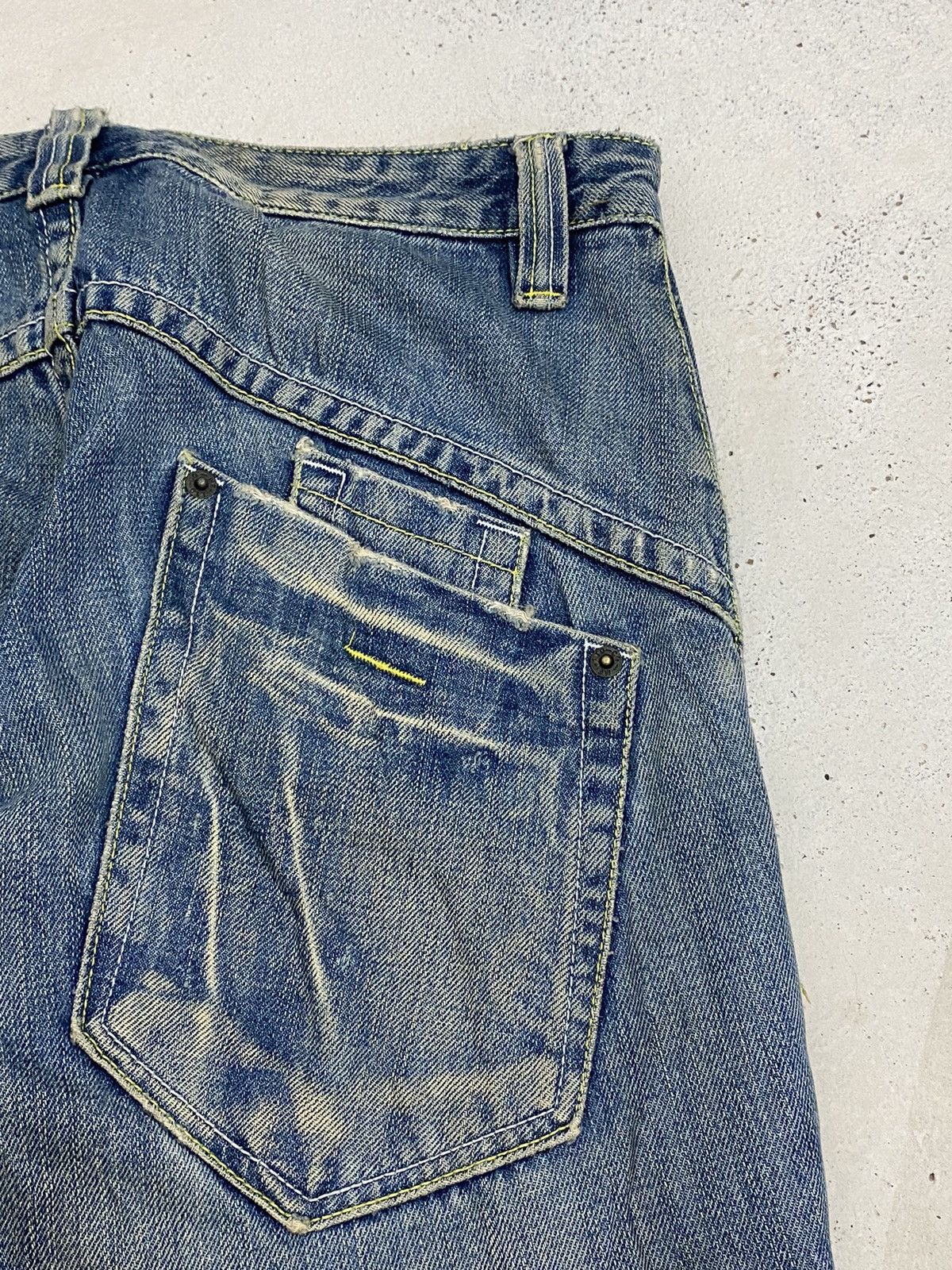 If Six Was Nine Flare Japanese Brand Mud Washed Dirty Boot Cut Fit Size US 29 - 19 Thumbnail
