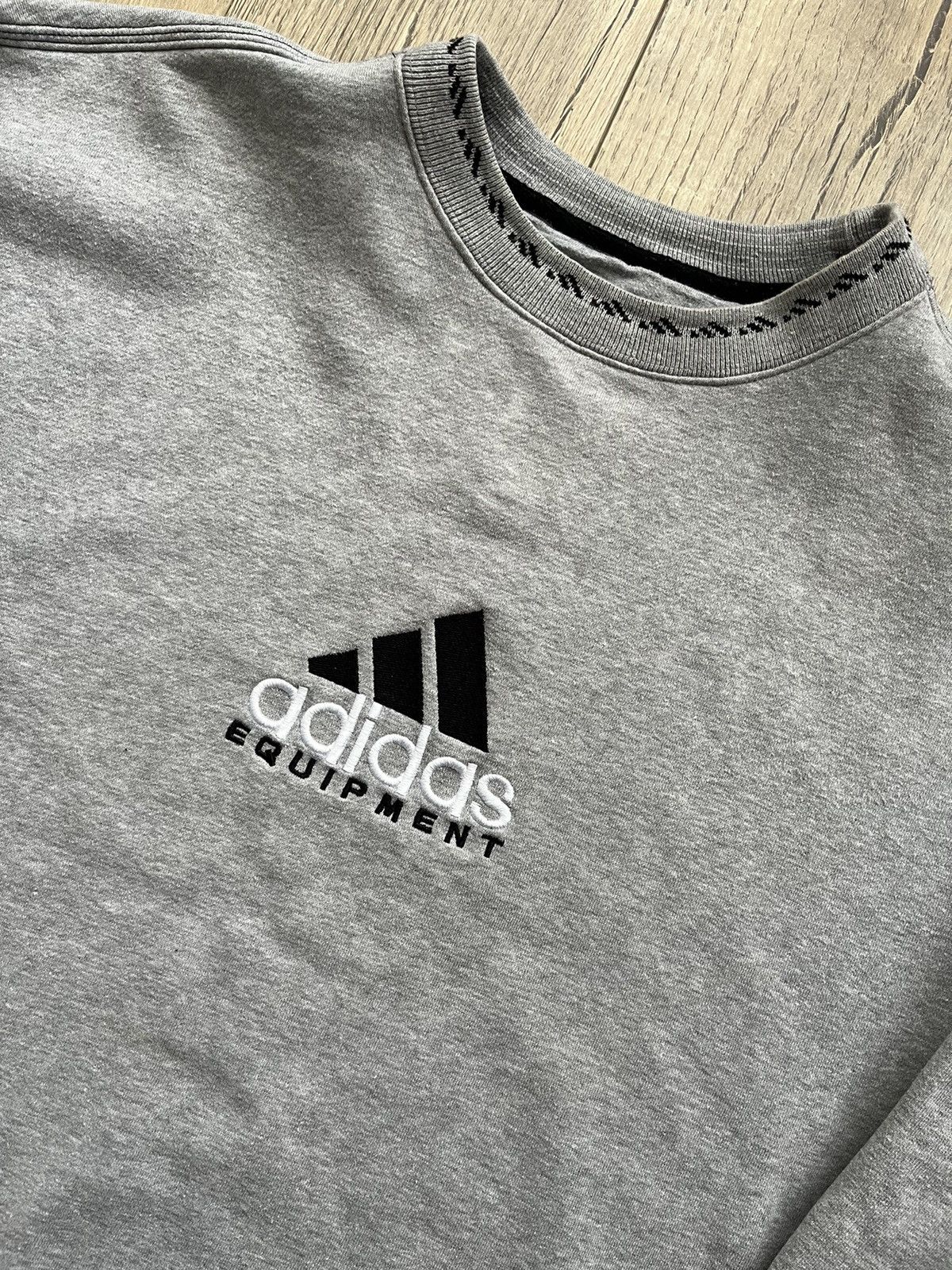 Adidas × Equipment × Vintage Adidas Equipment Vintage Sweatshirt Grey Crewneck Size US XL / EU 56 / 4 - 6 Thumbnail