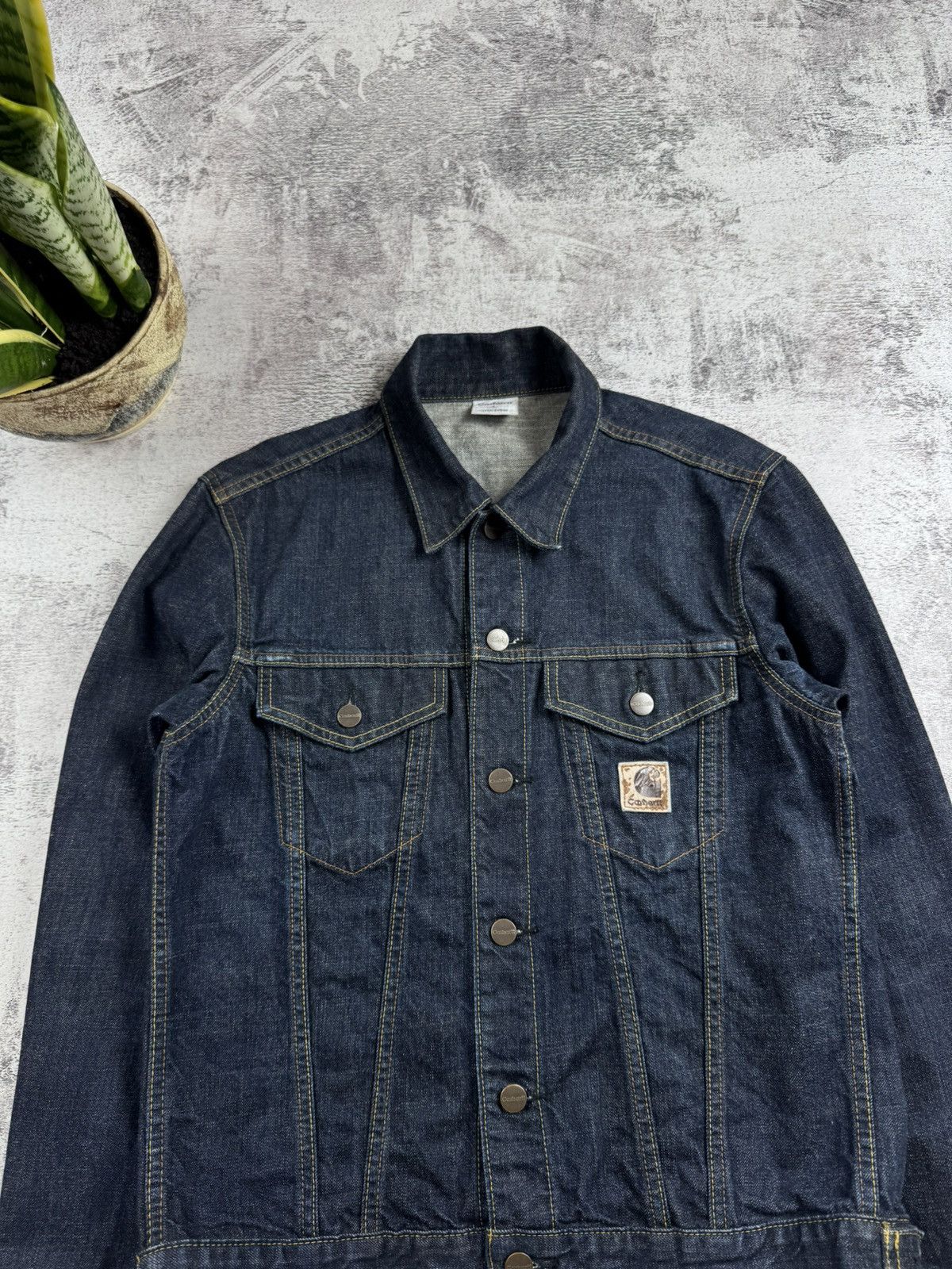 Carhartt Carhartt Denim Indigo USA Y2K Button Cotton Women’s Large Blazer Coat Jacket Size L / US 10 / IT 46 - 5 Thumbnail