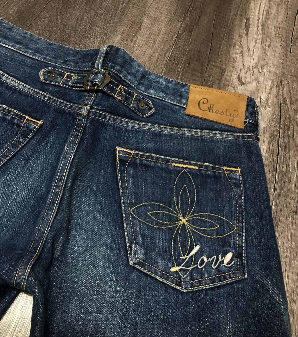 Designer × Japanese Brand × Vintage Vintage Chesty Buckle Back Denim Jeans Japanese Brand Size US 32 / EU 48 - 3 Thumbnail