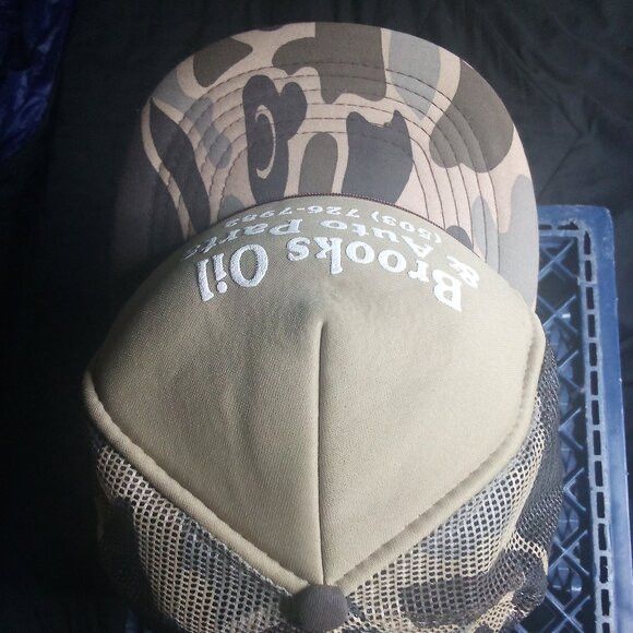Other DS Vintage Brooks Oil & Auto Parts Camouflage Trucker Hat Size ONE SIZE - 6 Thumbnail