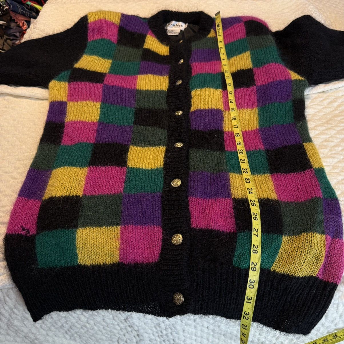 Other VTG 80s Premiere Wool Blend Button Down Color Sweater Large Size L / US 10 / IT 46 - 10 Thumbnail