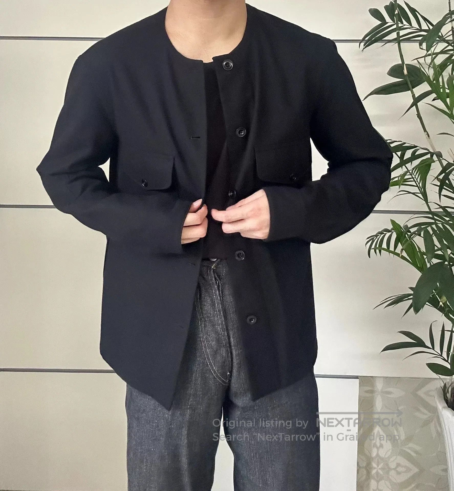 Christophe Lemaire LEMAIRE Collarless Shirt Jacket. Size US M / EU 48-50 / 2 - 4 Thumbnail