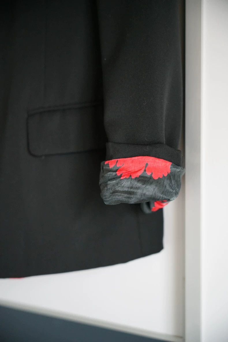 Yohji Yamamoto Yohji Yamamoto size 3 05aw peony flower silk collar suit 25 Size 38R - 6 Thumbnail