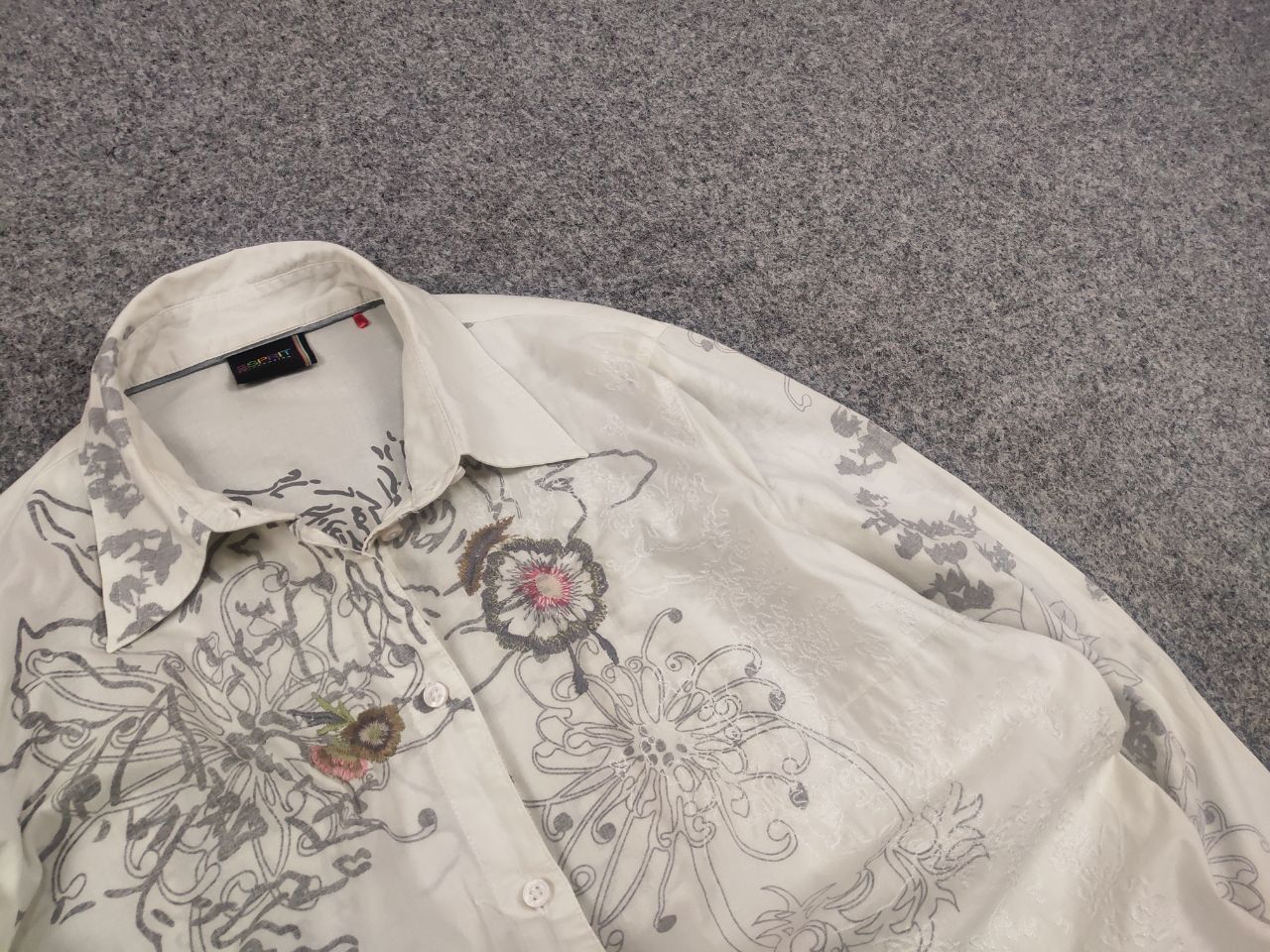 ESPIRIT Esprit Vintage Y2K Style embroidered flower Buttons shirt Size XL / US 12-14 / IT 48-50 - 7 Thumbnail
