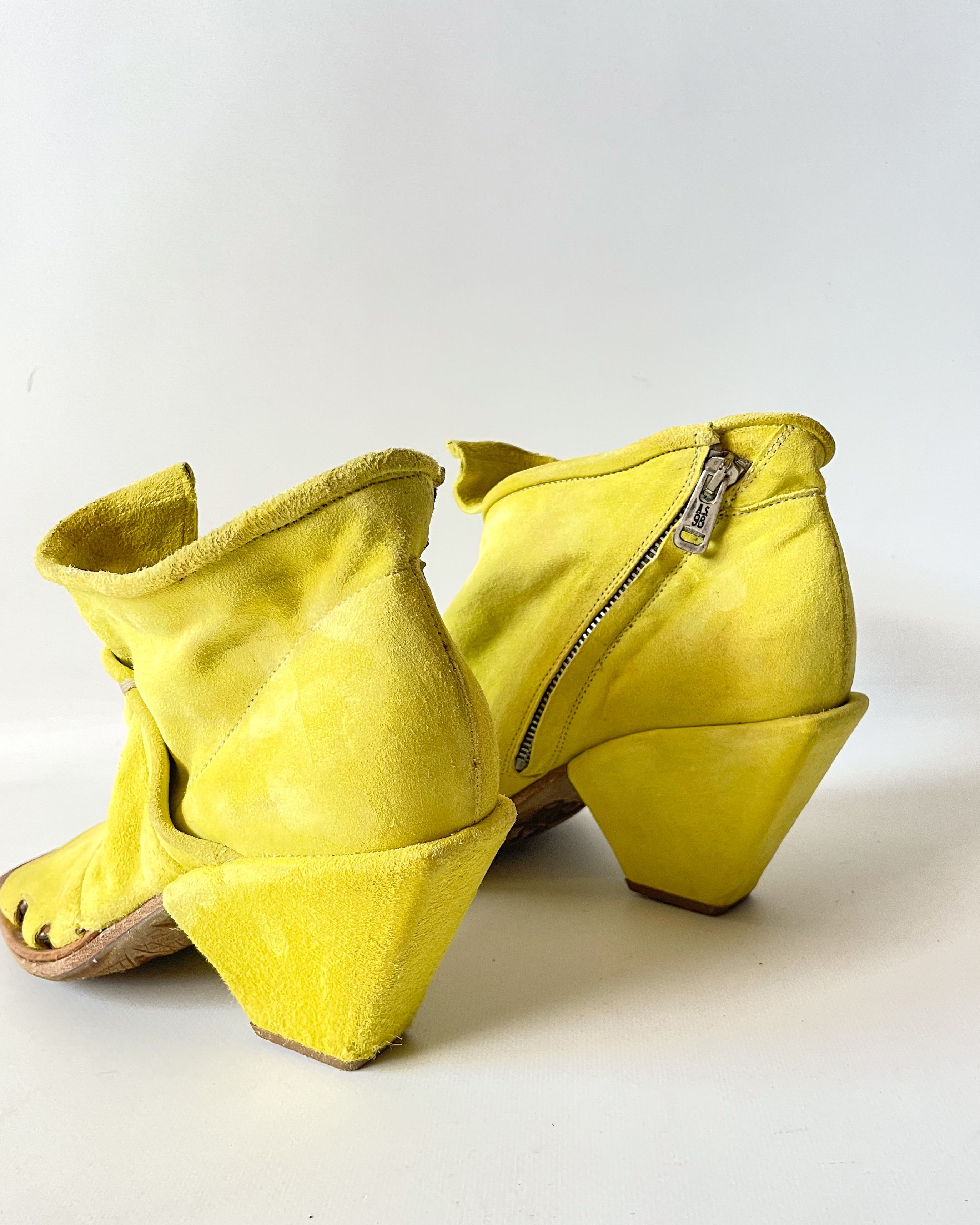 A.S.98 A.S.98 Yellow Suede Leather Sandals Size US 10 / IT 40 - 6 Thumbnail