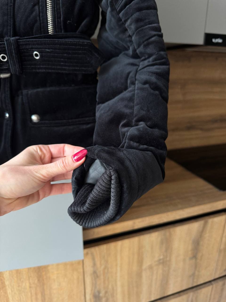Original Belstaff Padded Velour Puffer Jacket