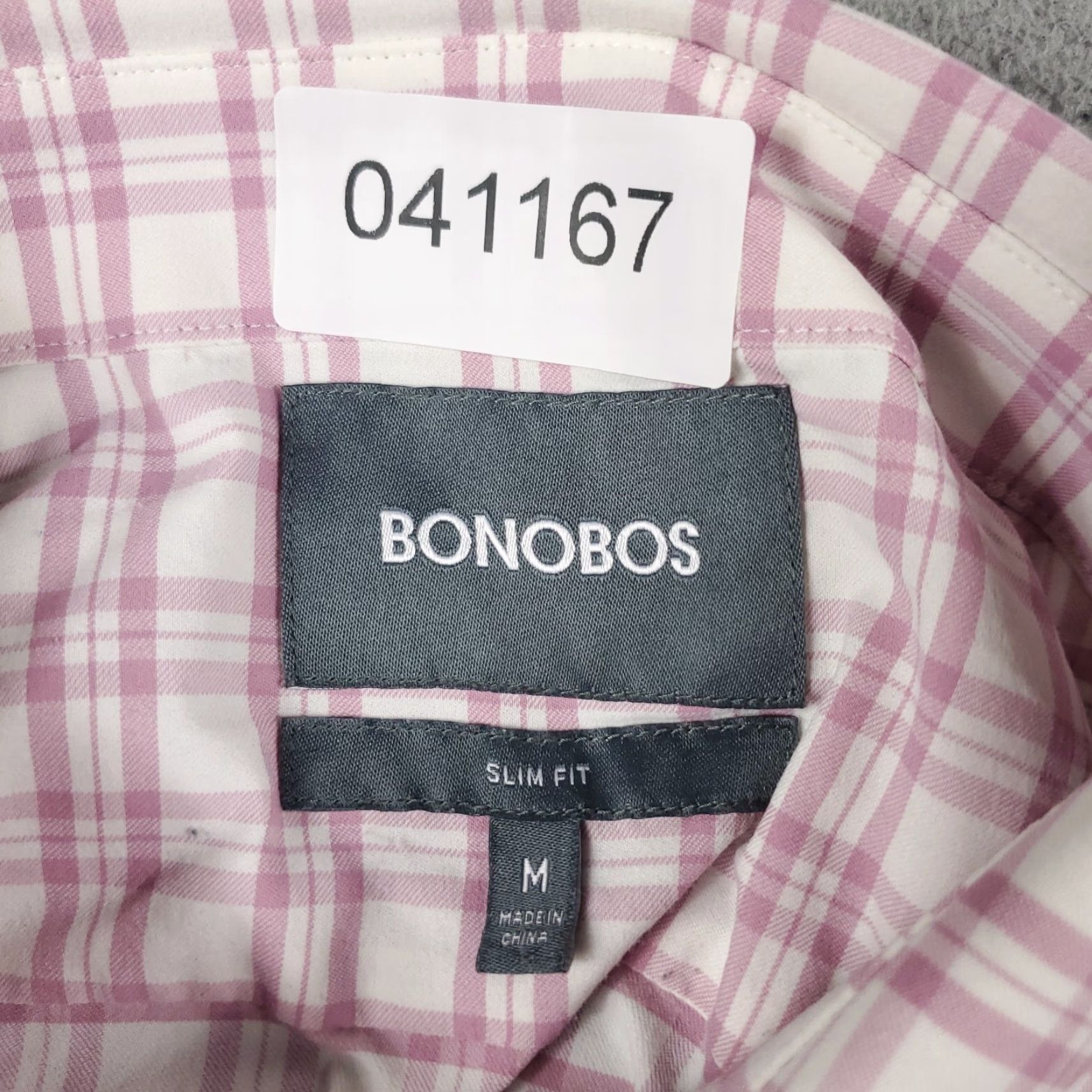 Bonobos Bonobos Shirt Mens Medium Pink Plaid Button-Up Long Sleeve Casual Business Formal Workwear Mens Size US M / EU 48-50 / 2 - 6 Thumbnail