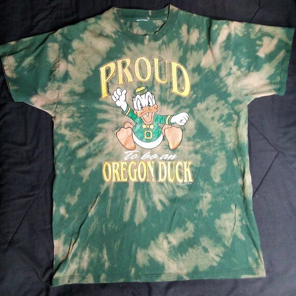 Other Vintage 90s Proud To Be An Oregon Duck Tie Dye T-Shirt Size US L / EU 52-54 / 3 - 2 Thumbnail
