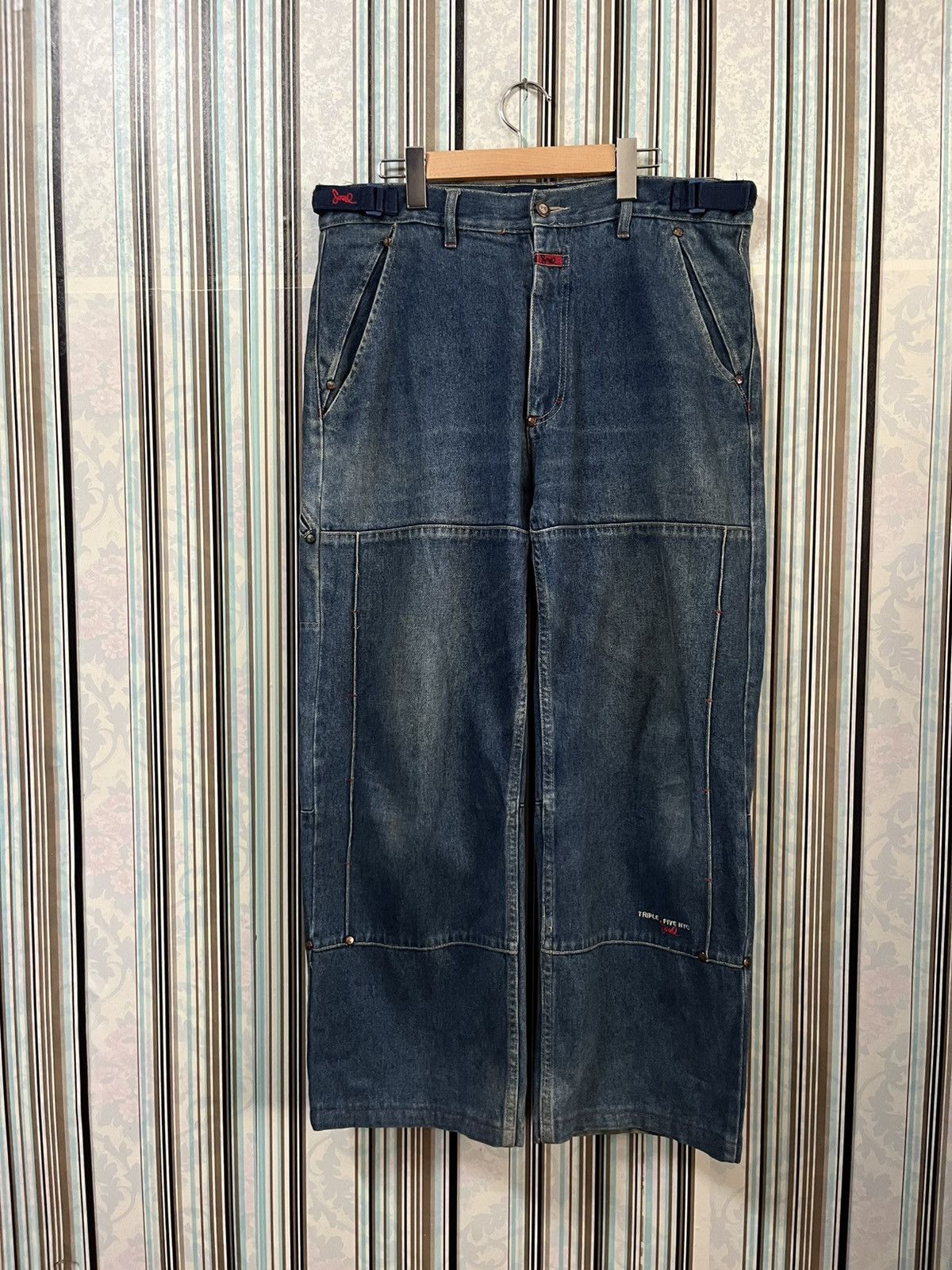 Triple 5 Soul 1990s Tripple five soul nyc baggy double knee #B2 Size US 35 - 1 Thumbnail