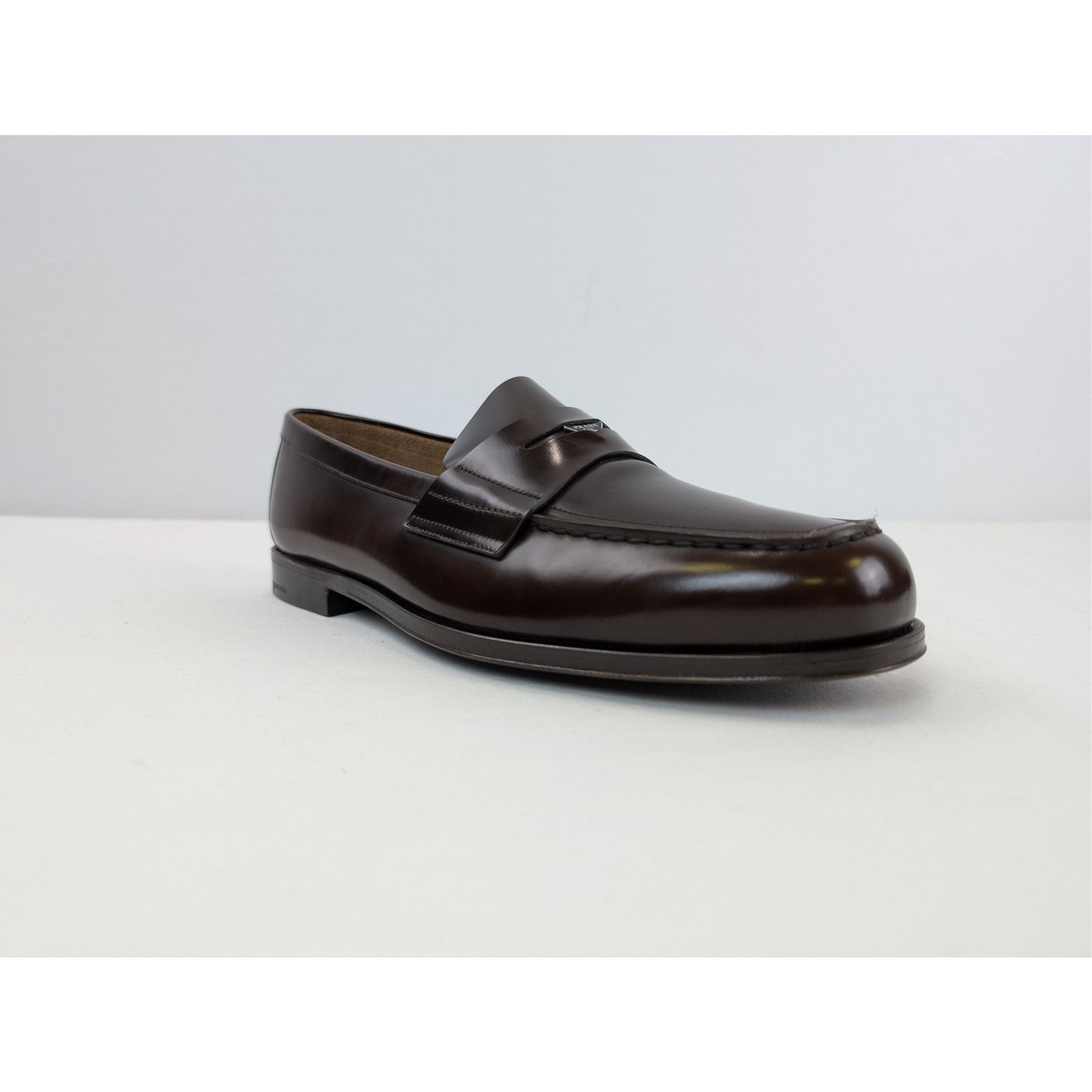 Prada o1rshd1 Brushed Leather Loafers Boots in Bruciato Size US 11.5 / EU 44-45 - 2 Thumbnail