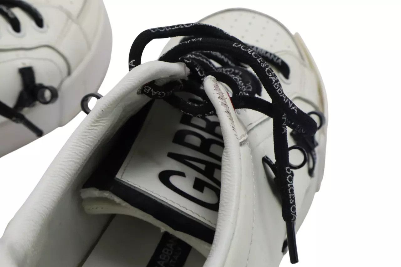 Dolce & Gabbana DOLCE & GABBANA Sneakers Men's EU 42 White Leather Low Top Size US 9 / EU 42 - 7 Thumbnail