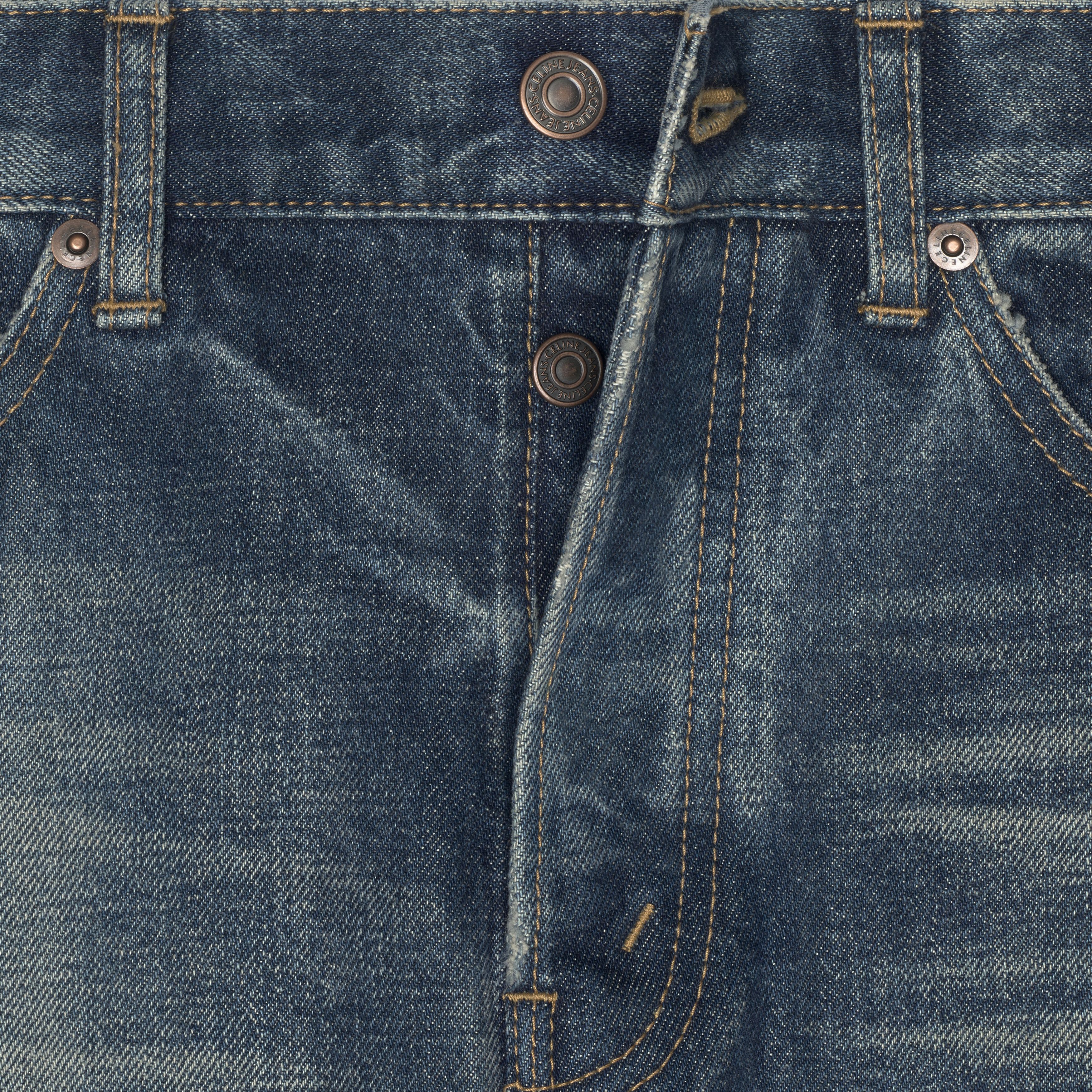 Celine o1w1db11124 Bermuda-Skate Pant in Blue Size US 27 - 3 Thumbnail