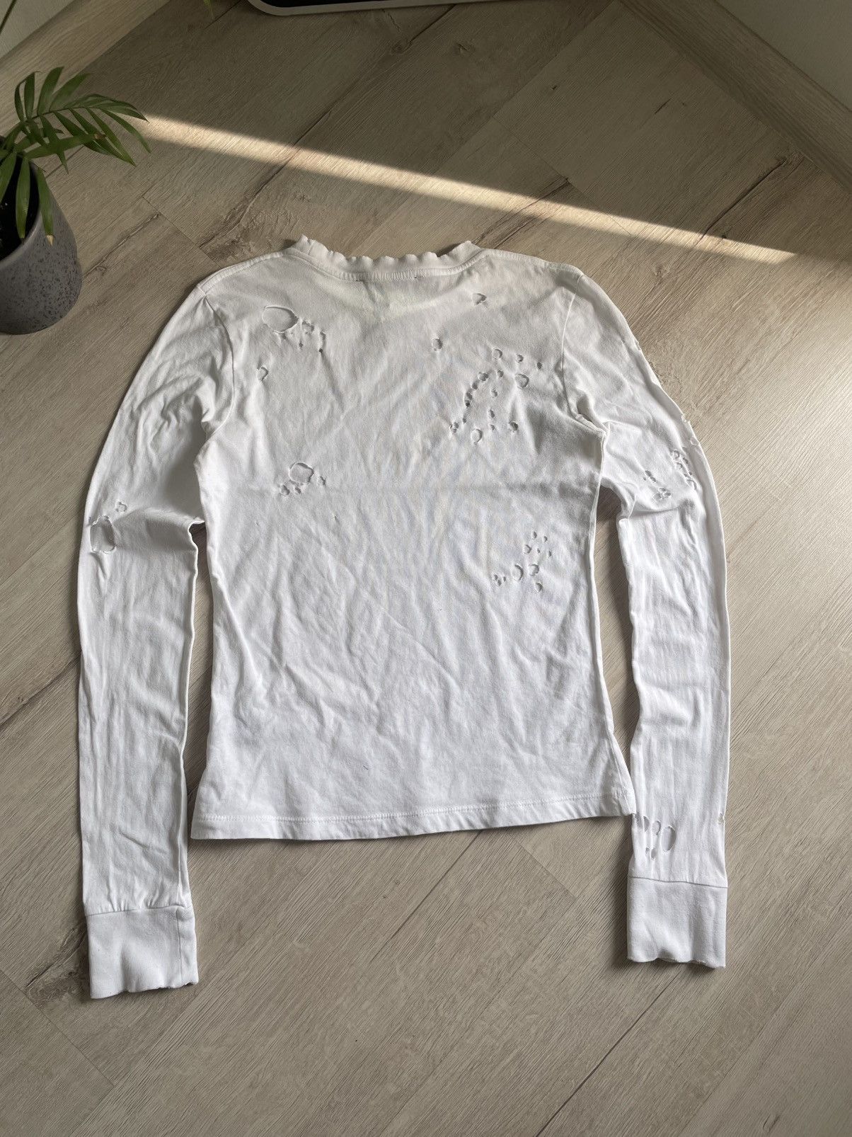 Designer × Kendall And Kylie Kendall + Kyle Distressed White Long-sleeve Size S / US 4 / IT 40 - 9 Thumbnail
