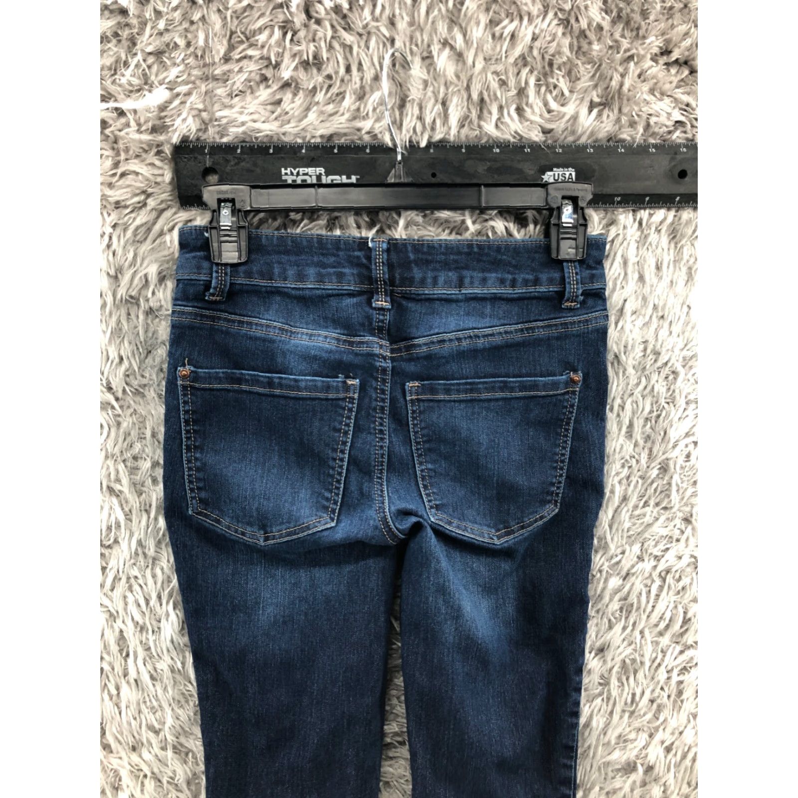 Vintage Maurices Everflex High Rise Skinny Jeans Womens Blue Dark Wash 0 Short 純 Size 25" / US 0 / IT 36 - 6 Thumbnail
