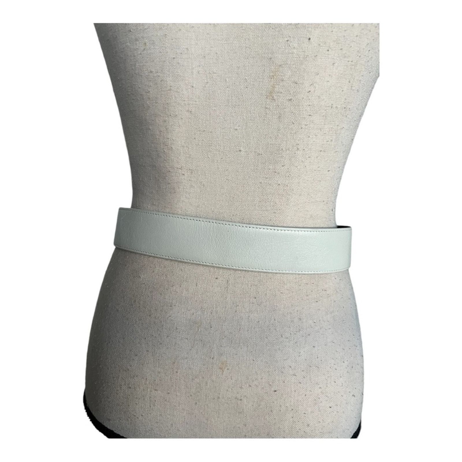 Vintage Mondi Accessories Vintage White Genuine Leather Belt Size 14 Size ONE SIZE - 2 Thumbnail