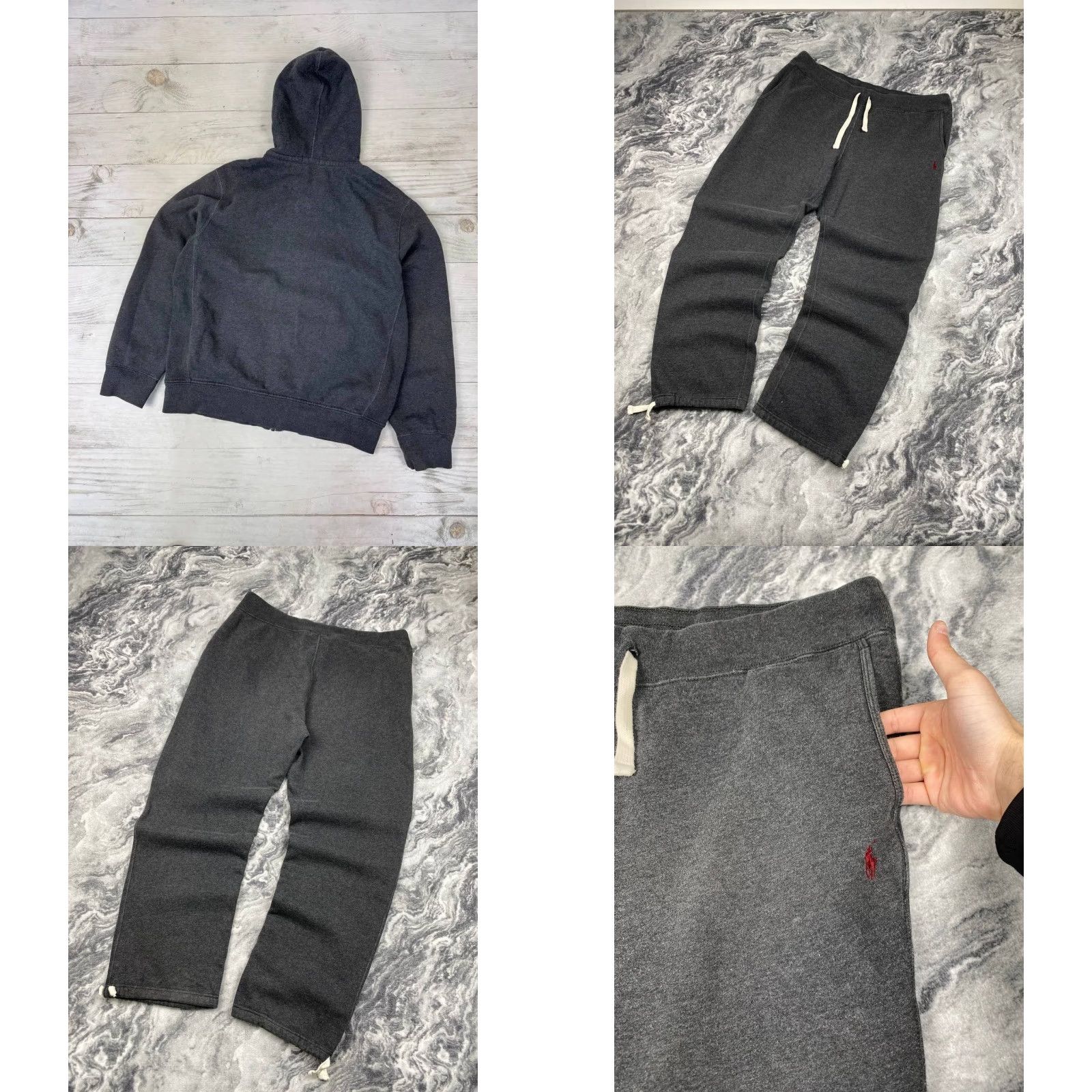 Polo Ralph Lauren Polo Ralph Lauren Tracksuit Zip Up Hoodie And Pants Men L Gray Size US L / EU 52-54 / 3 - 9 Thumbnail