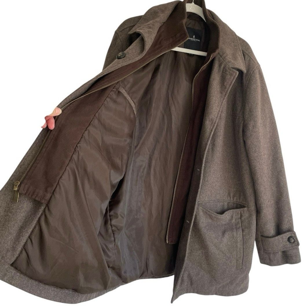 London Fog London Fog Vintage Brown Wool Heavy Coat Size XL / US 12-14 / IT 48-50 - 6 Thumbnail