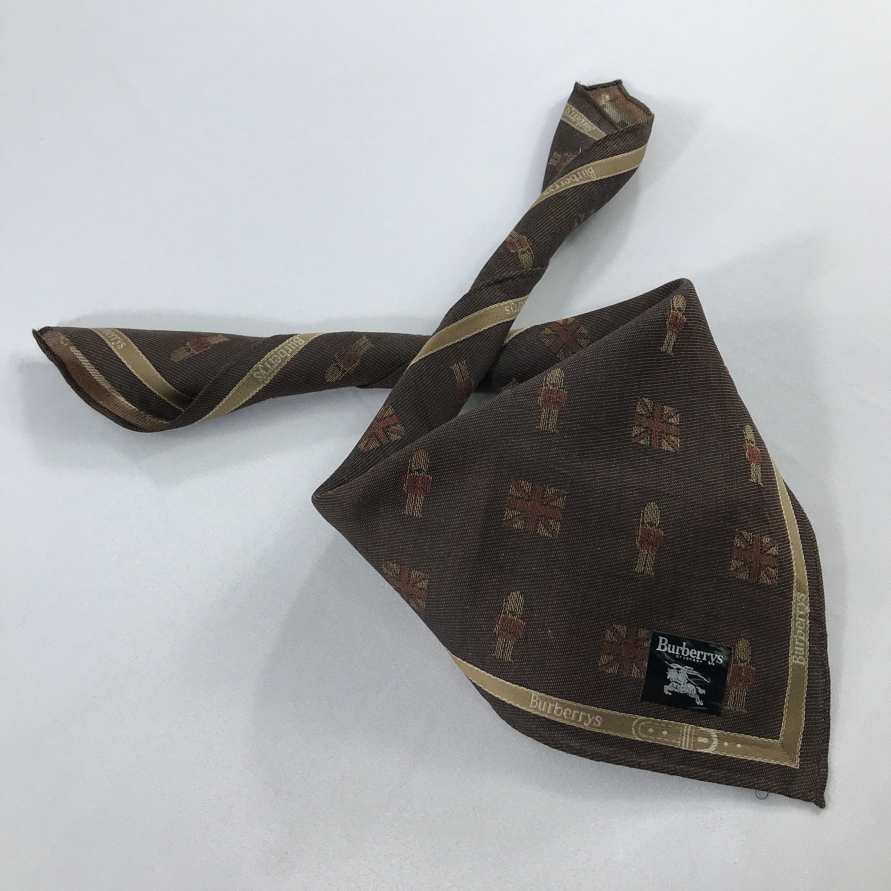 Burberry × Vintage Burberry Bandana / Handkerchief / Neckerchief - S2235 Size ONE SIZE - 4 Thumbnail