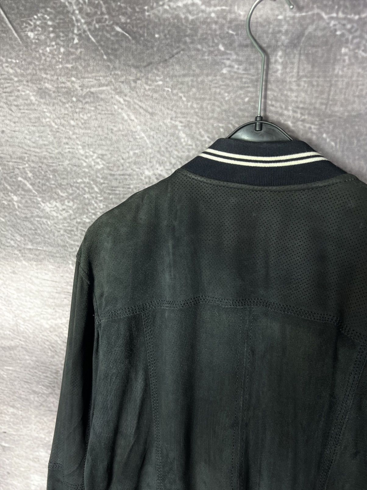Dolce & Gabbana Dolce & Gabbana Perforated Goatskin Suede Bomber Jacket Size US L / EU 52-54 / 3 - 8 Thumbnail
