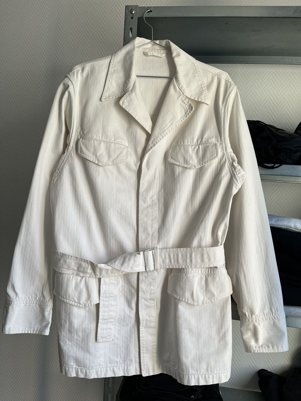 Maison Margiela SS2003 Herring Bone Saharian Jacket Size US XL / EU 56 / 4 - 1 Thumbnail