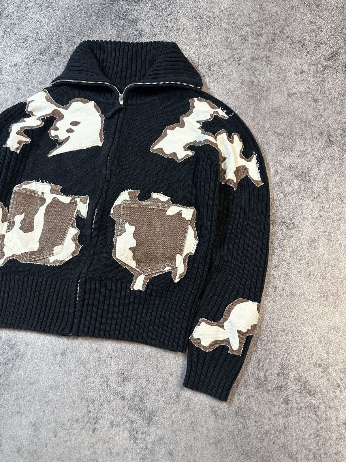 Other Y2K Cow Custom Sweater Zip Up Avant Garde Style Rare USA M Size US M / EU 48-50 / 2 - 3 Thumbnail