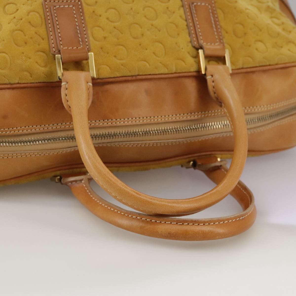 Celine CELINE C Macadam Canvas Hand Bag Suede Leather Yellow Gold Size ONE SIZE - 7 Thumbnail