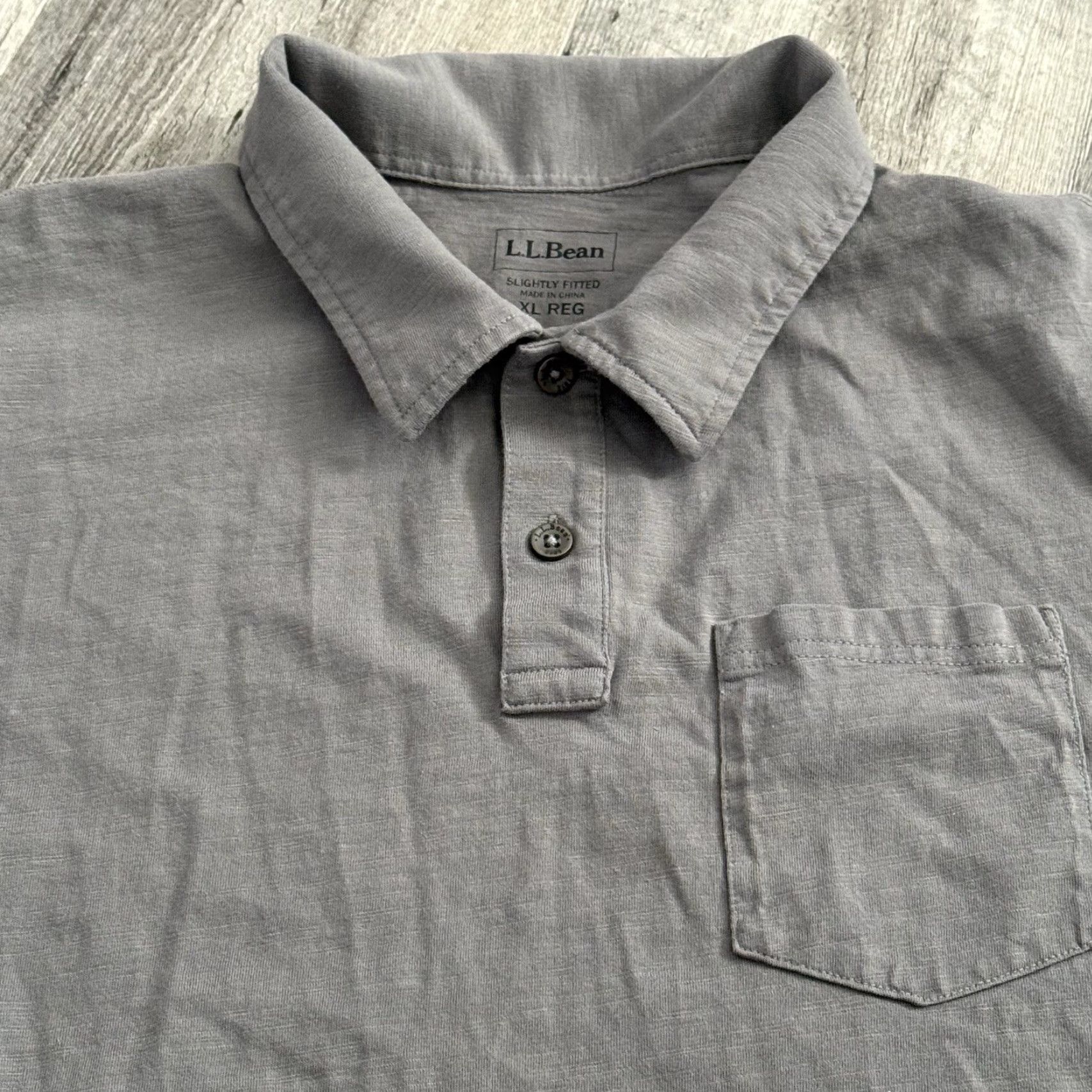 Vintage L.L. Bean Polo Shirt Mens XL Gray 100% Cotton Slightly Fitted Short Sleeve Collared Logo Classic Shirt Polo M/L Size US XL / EU 56 / 4 - 6 Thumbnail