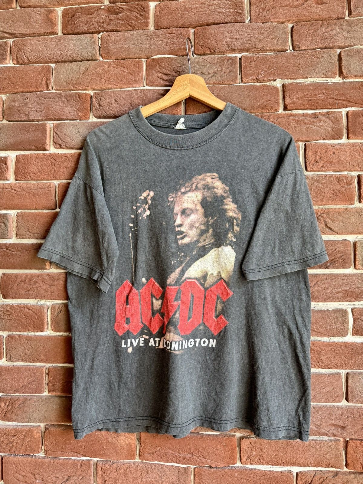 AC/DC 90s AC DC Live At Donington Vintage Metal Rock Band Tee Size US M / EU 48-50 / 2 - 1 Thumbnail