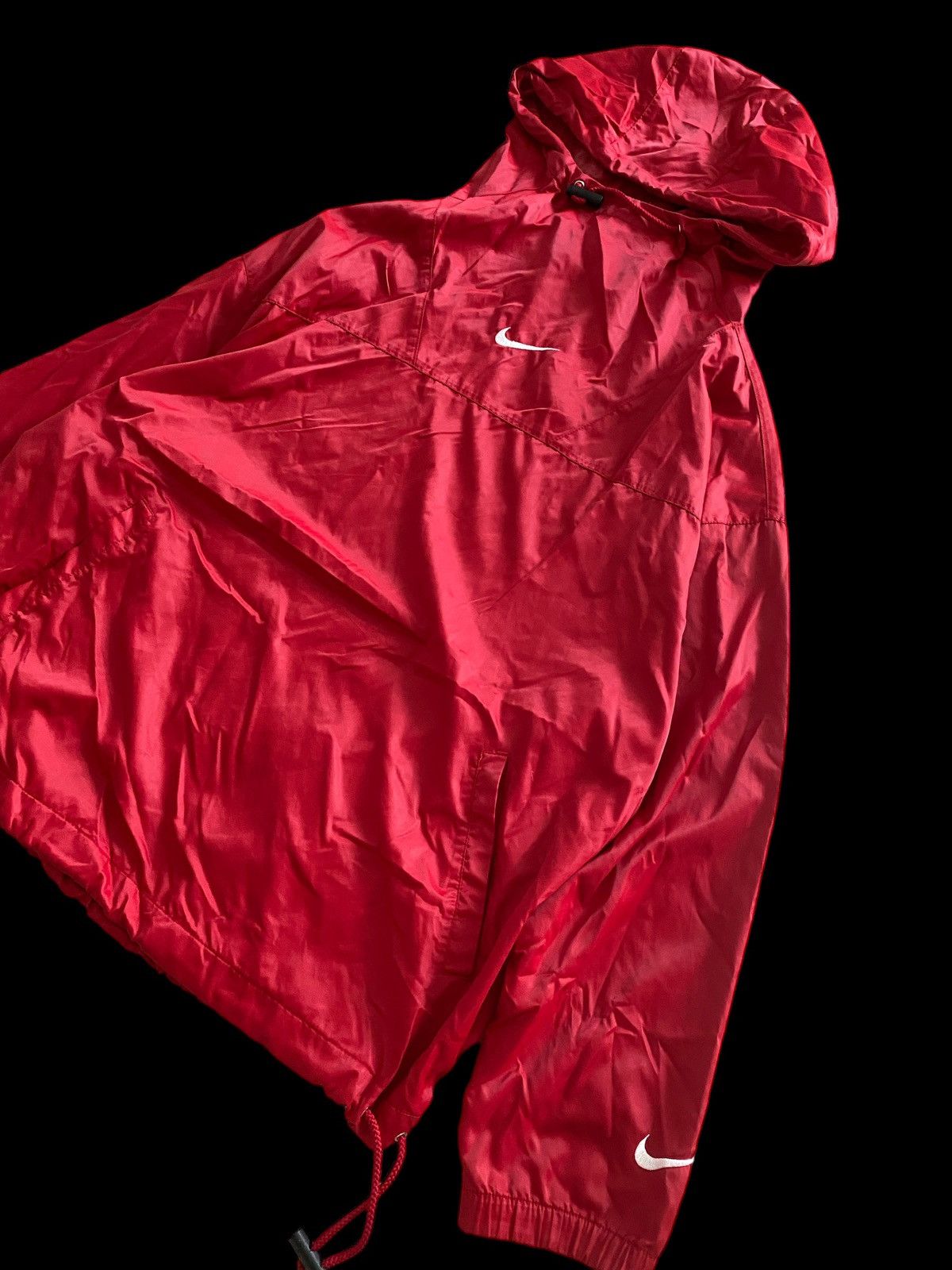 Nike NIKE Vintage logo Red colour oversized hoodie light jacket Size US L / EU 52-54 / 3 - 1 Thumbnail