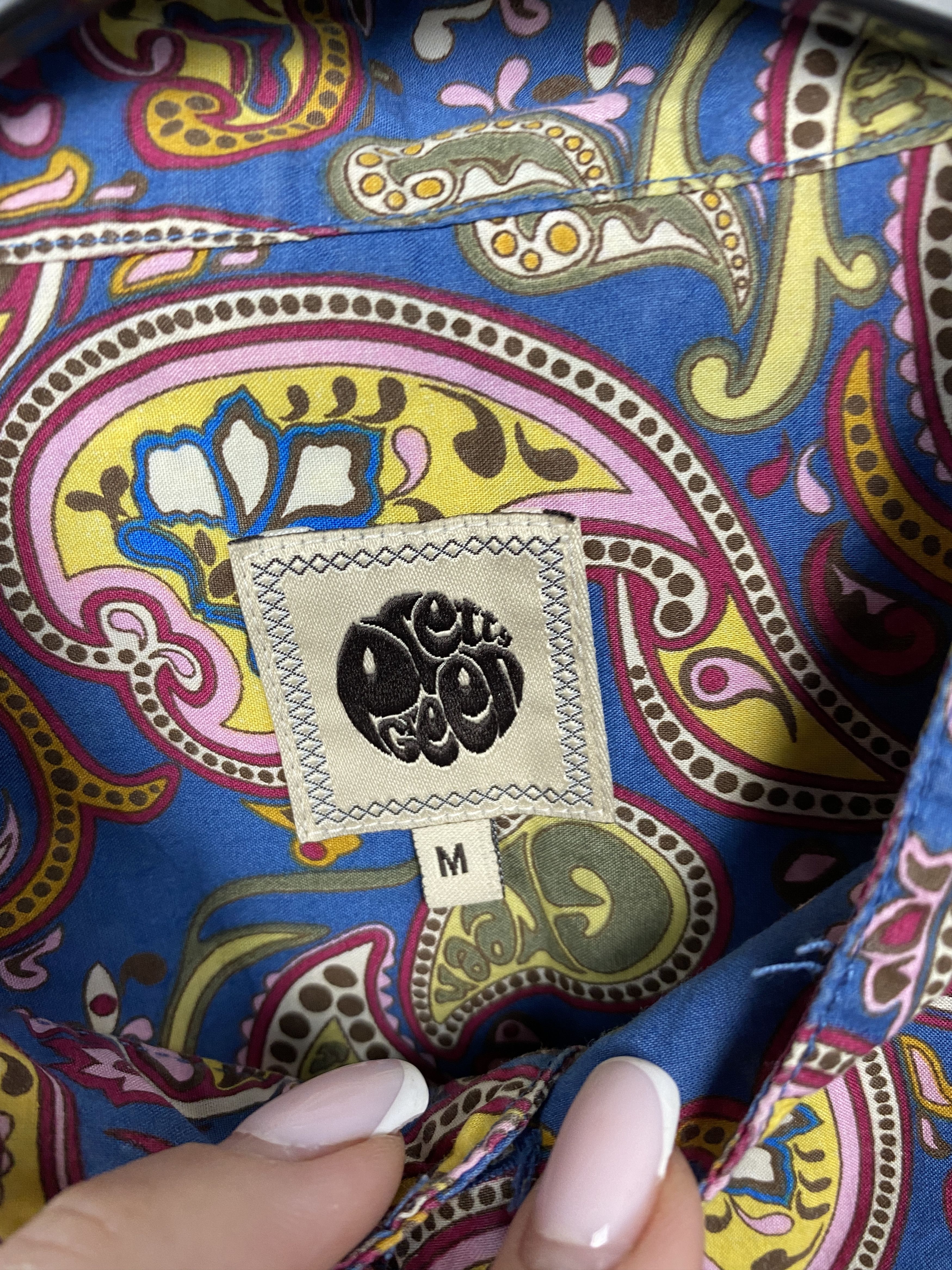 Pretty Green Pretty Green Mens Paisley Patterned Long Sleeve Shirt Size US M / EU 48-50 / 2 - 3 Thumbnail