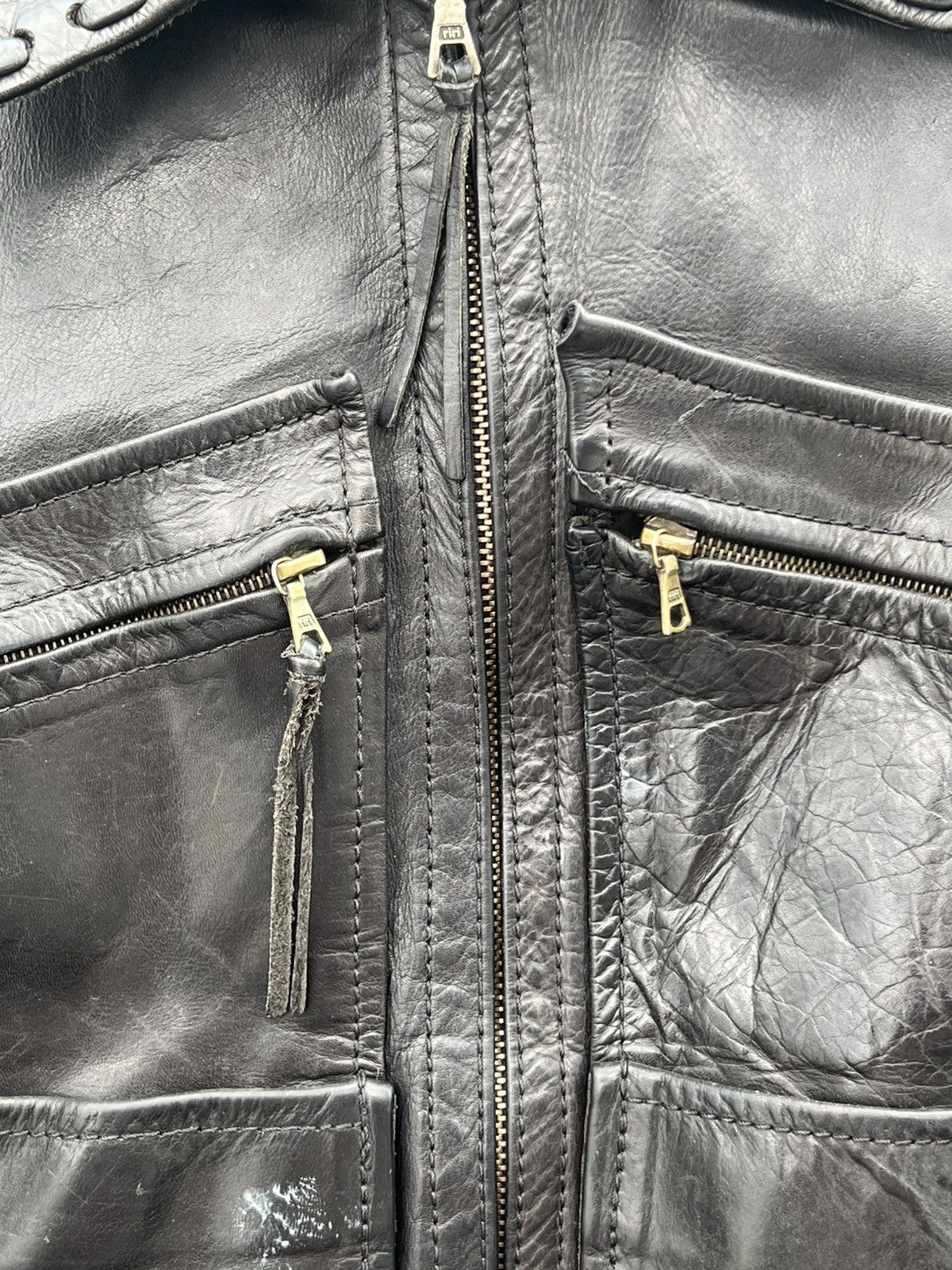 Acne Studios × Genuine Leather × Vintage FW11 Acne Studios Leather Biker Jacket Rare Hype Streetwear Size US M / EU 48-50 / 2 - 4 Thumbnail