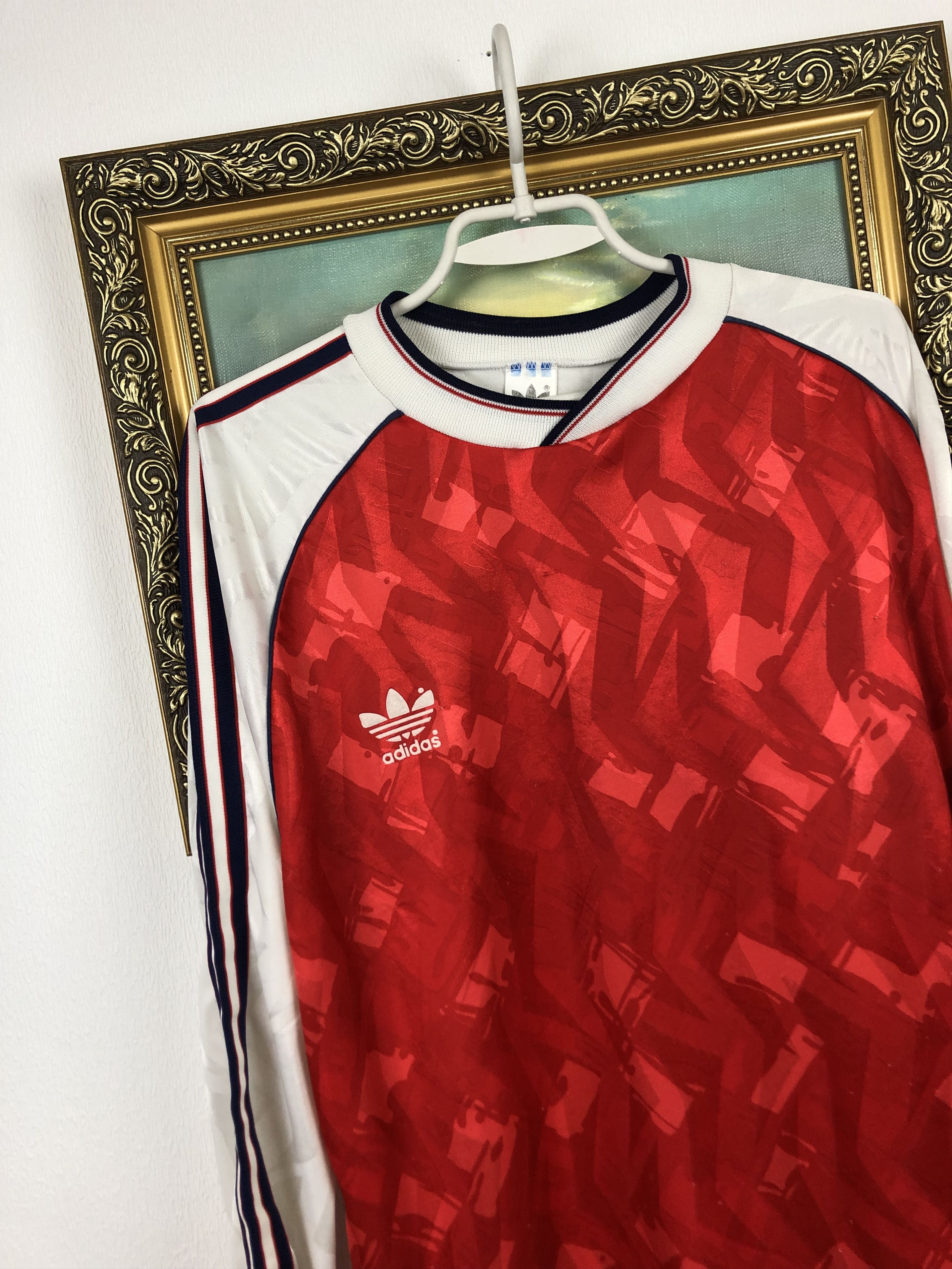 Adidas Vintage Arsenal Football Template Gunners Rare Jersey Long Size US XL / EU 56 / 4 - 3 Thumbnail