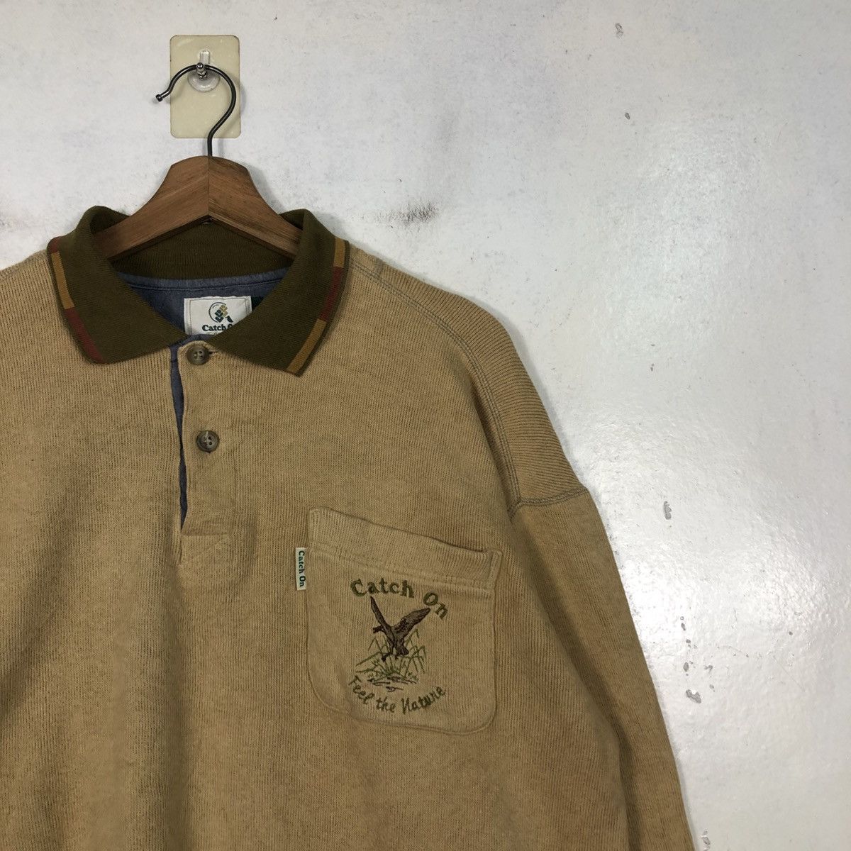 Japanese Brand 📌Vintage Sweatshirt Collar Catch On Single Pocket Size US L / EU 52-54 / 3 - 8 Thumbnail