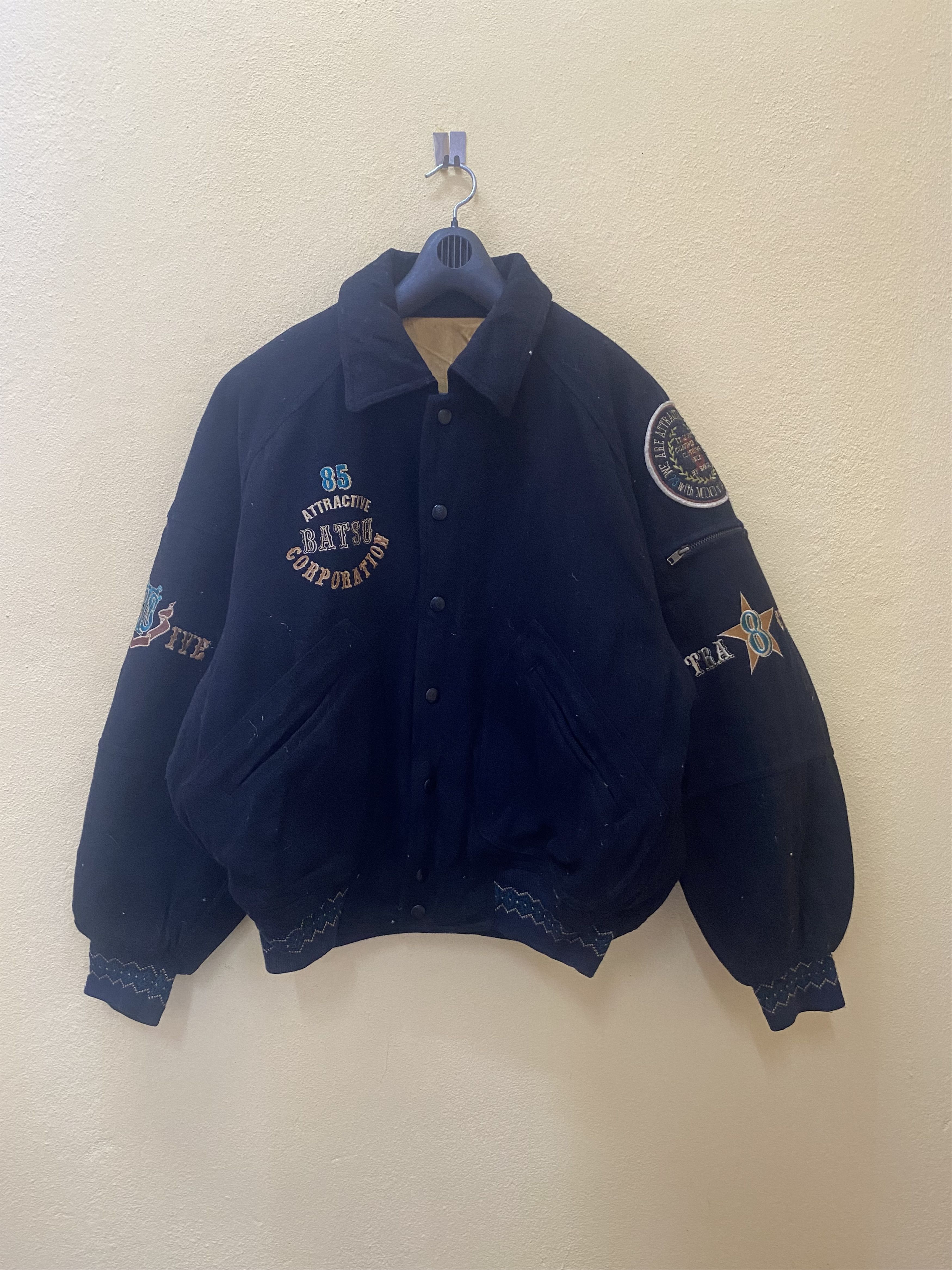 Japanese Brand Batsu Varsity Jacket Size US XL / EU 56 / 4 - 6 Thumbnail