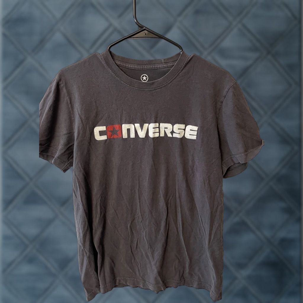 Converse Converse T-Shirt Gray Graphic Logo Crew Neck Short Sleeve Size S Mens Fashion Tee 90s Designer Graphic Print Size US S / EU 44-46 / 1 - 1 Thumbnail