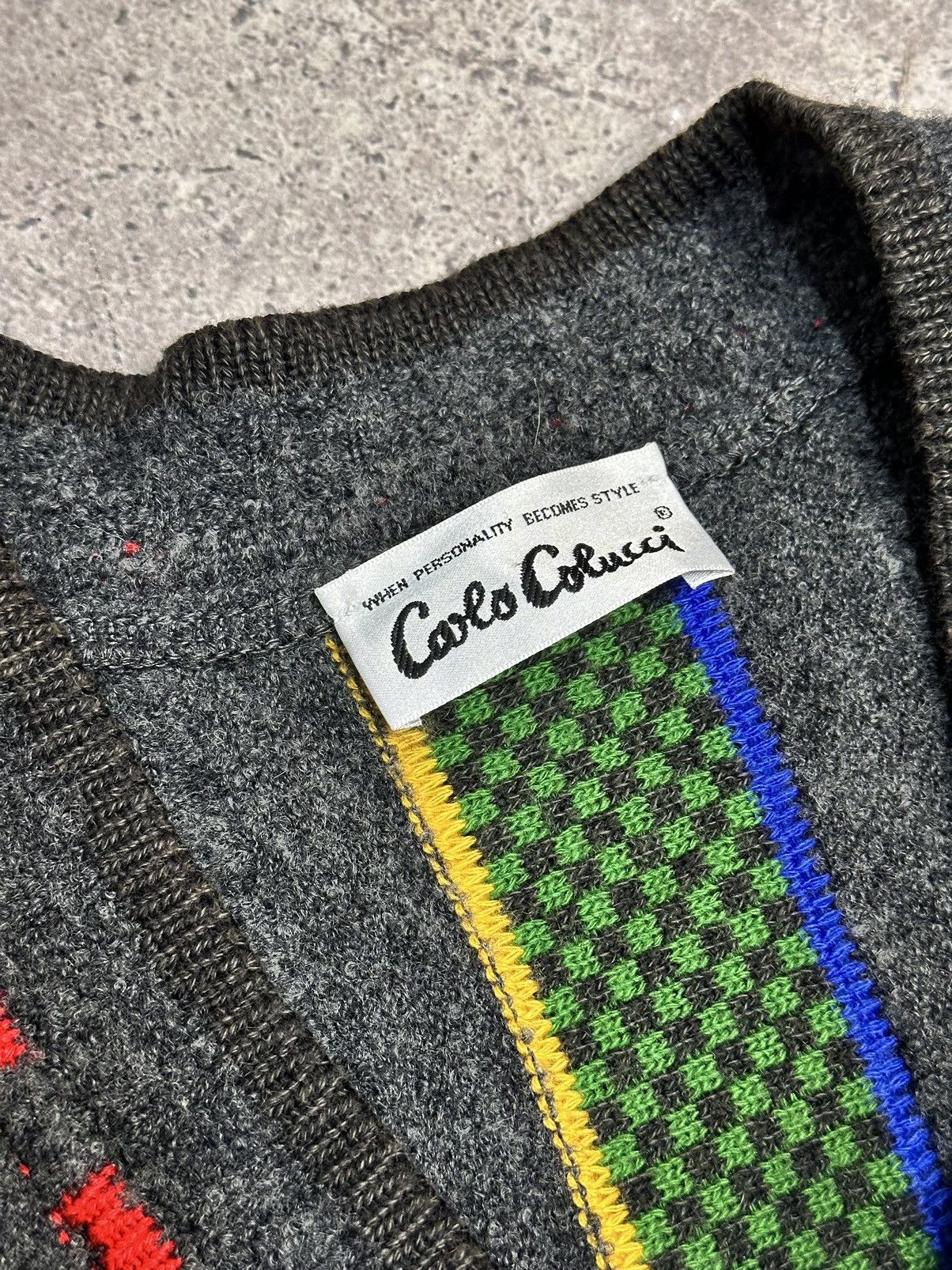 Coogi Corlo Colucci multicolor coogi style sweater 3D HandMade GOA Size US L / EU 52-54 / 3 - 7 Thumbnail