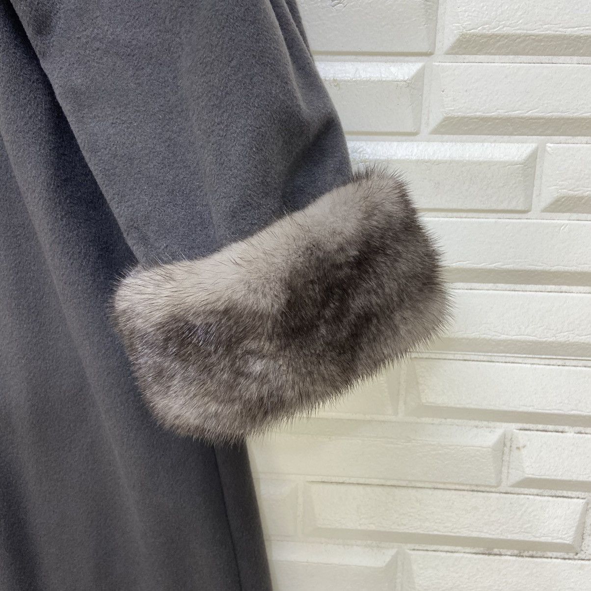 Other Altima Loro Piana Wool Cashmere + Mink Fur Long Coat Size M / US 6-8 / IT 42-44 - 8 Thumbnail
